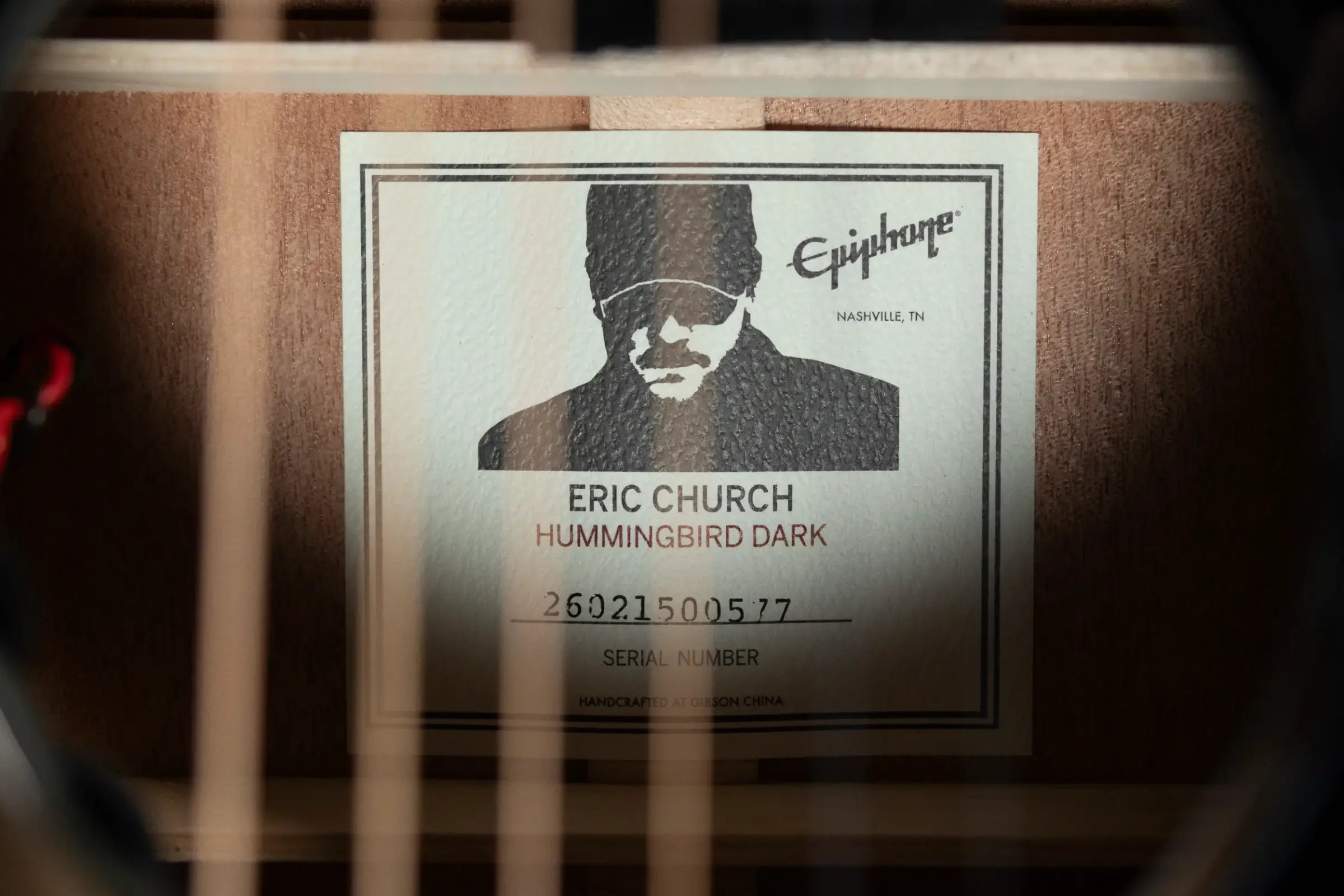 Epiphone Eric Church Signature Hummingbird Dark Studio Acoustic/Electric Guitar - Cobra Burst with Hardshell Case
