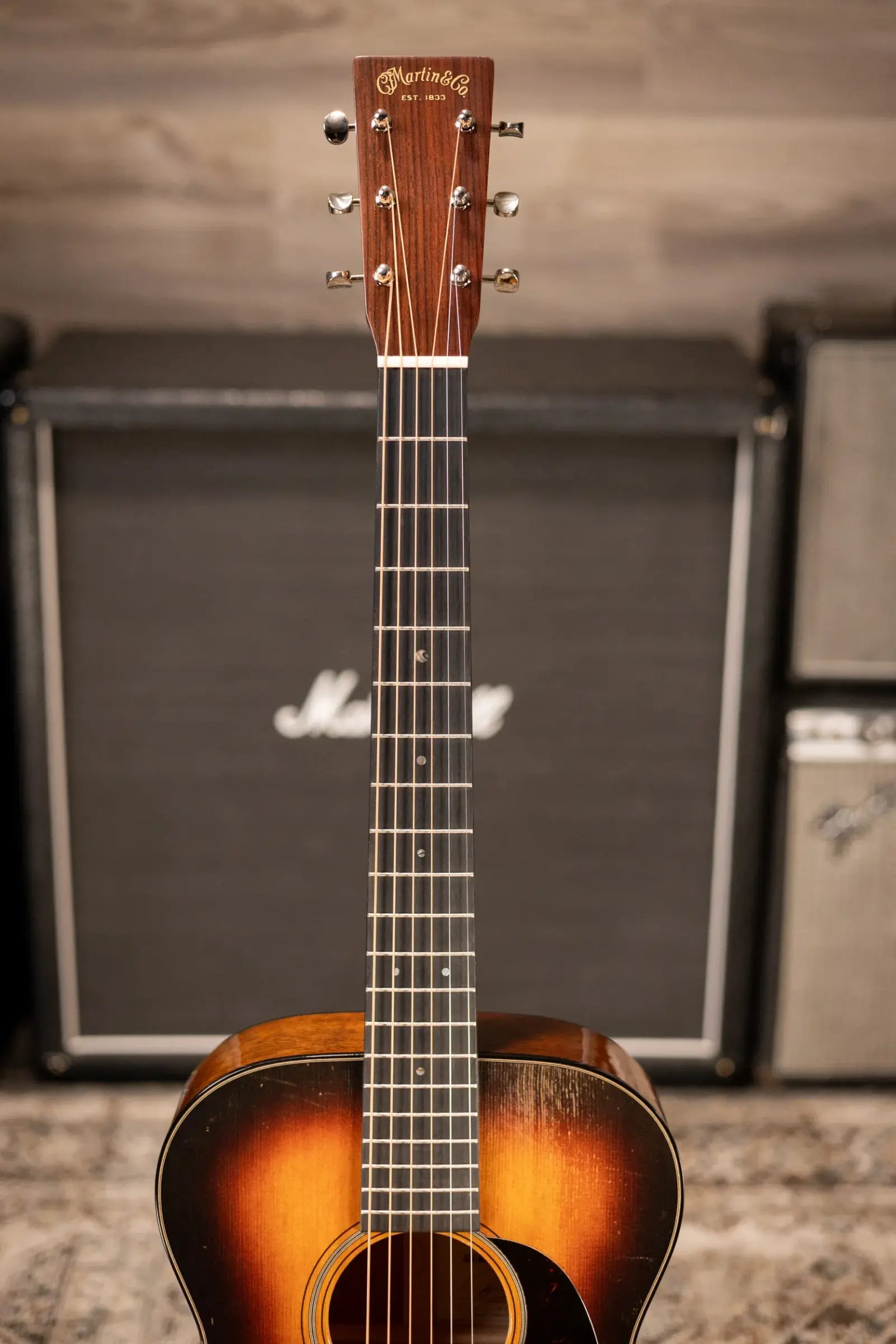 Martin 00-18 Joe Bonamassa Signature Acoustic Guitar - Burst with Hardshell Case