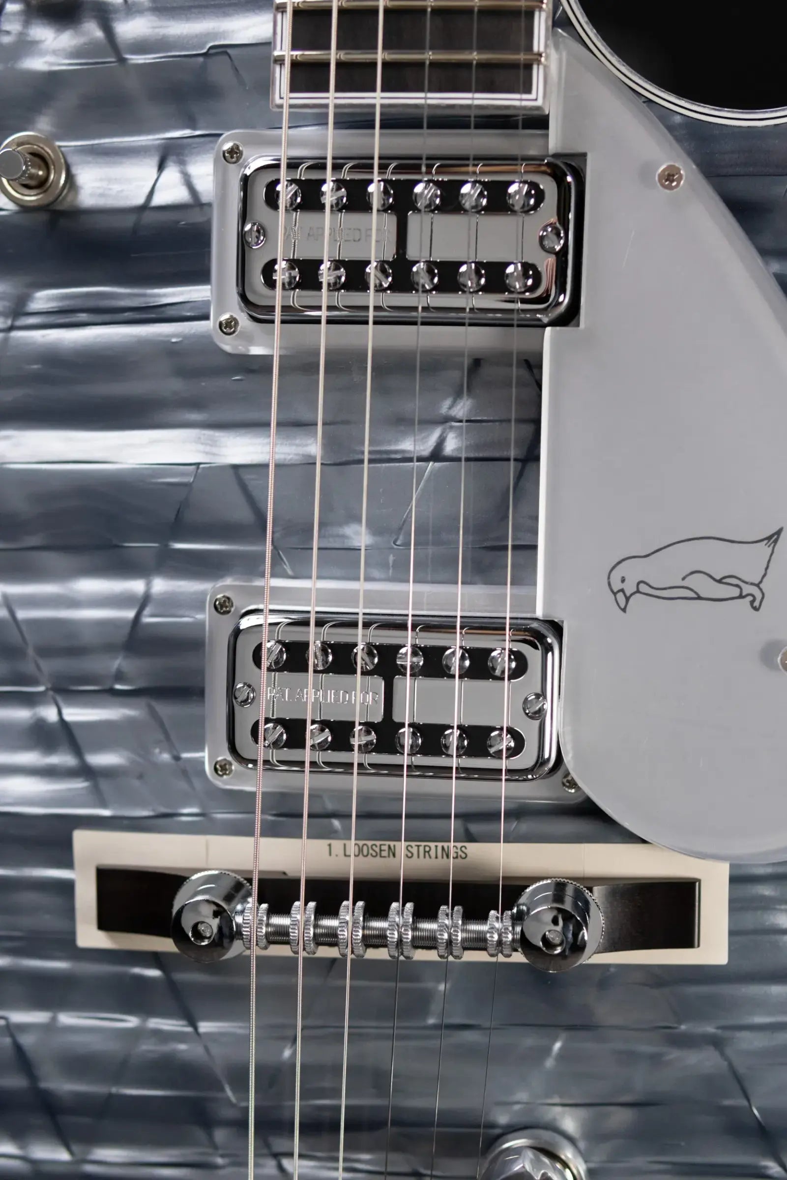 Gretsch G6134T Limited Edition Penguin with String-Thru Bigsby Electric Guitar - Light Blue Pearl with Hardshell Case
