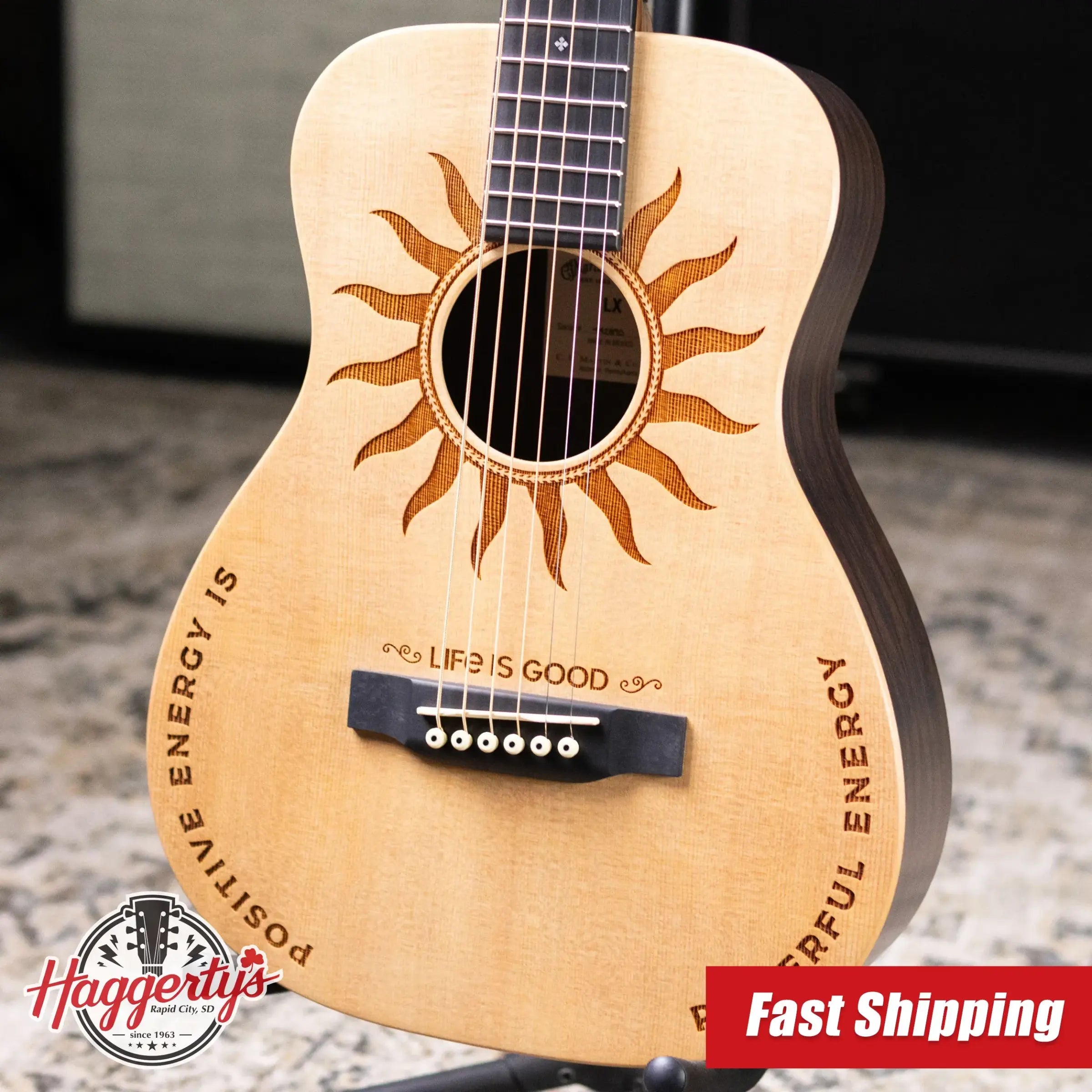 Martin LX2 Life is Good Acoustic/Electric Guitar with Gig Bag