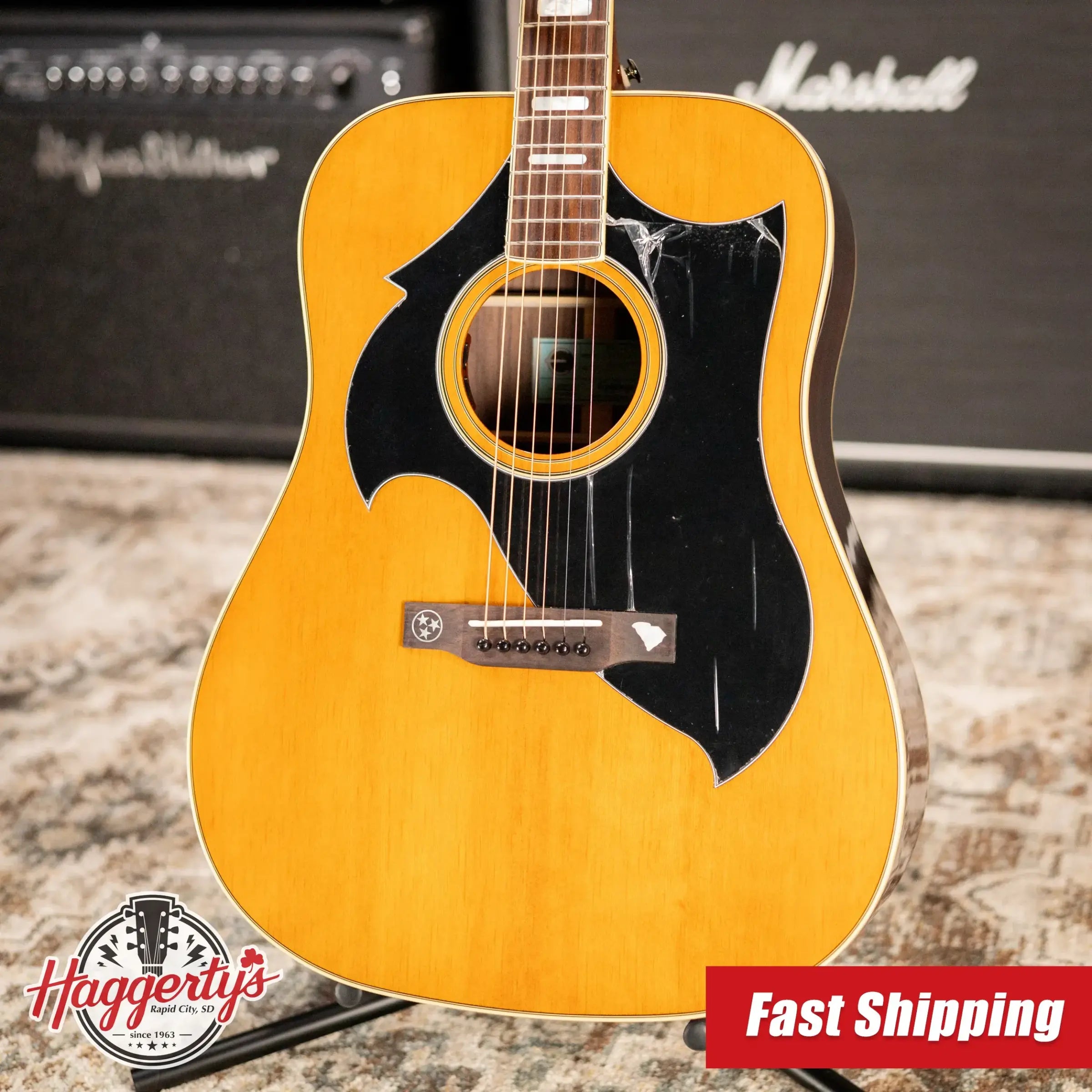Epiphone Marcus King Signature El Dorado Acoustic/Electric Guitar - Natural with Hardshell Case