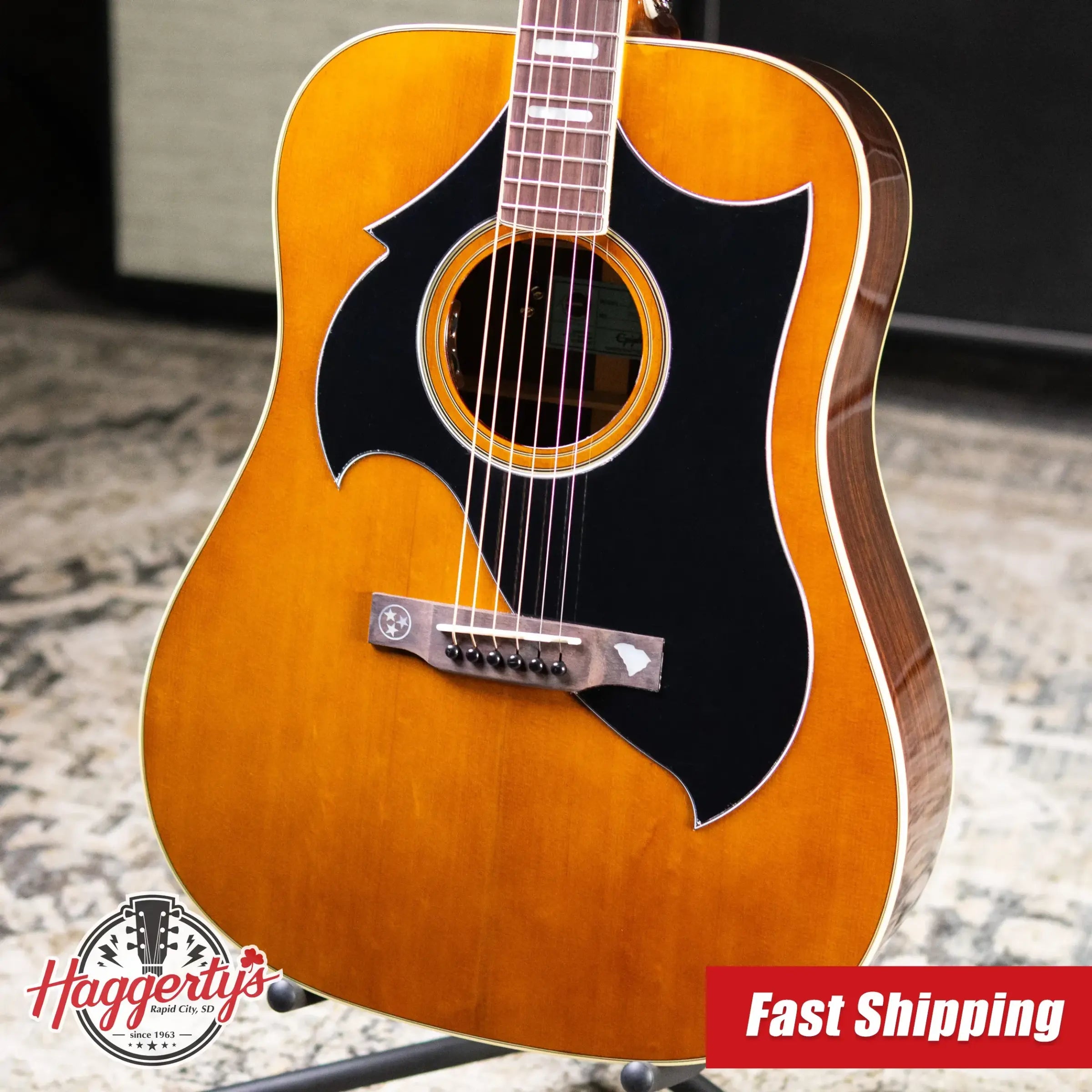 Epiphone Marcus King Signature El Dorado Acoustic/Electric Guitar - Natural with Hardshell Case