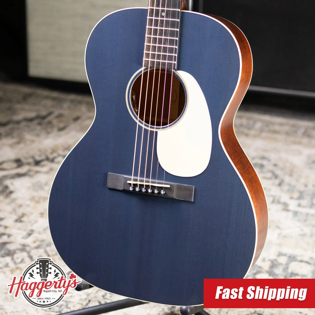 Martin 00L-16E 16 Series Acoustic/Electric Guitar - Blue Denim with Gig Bag