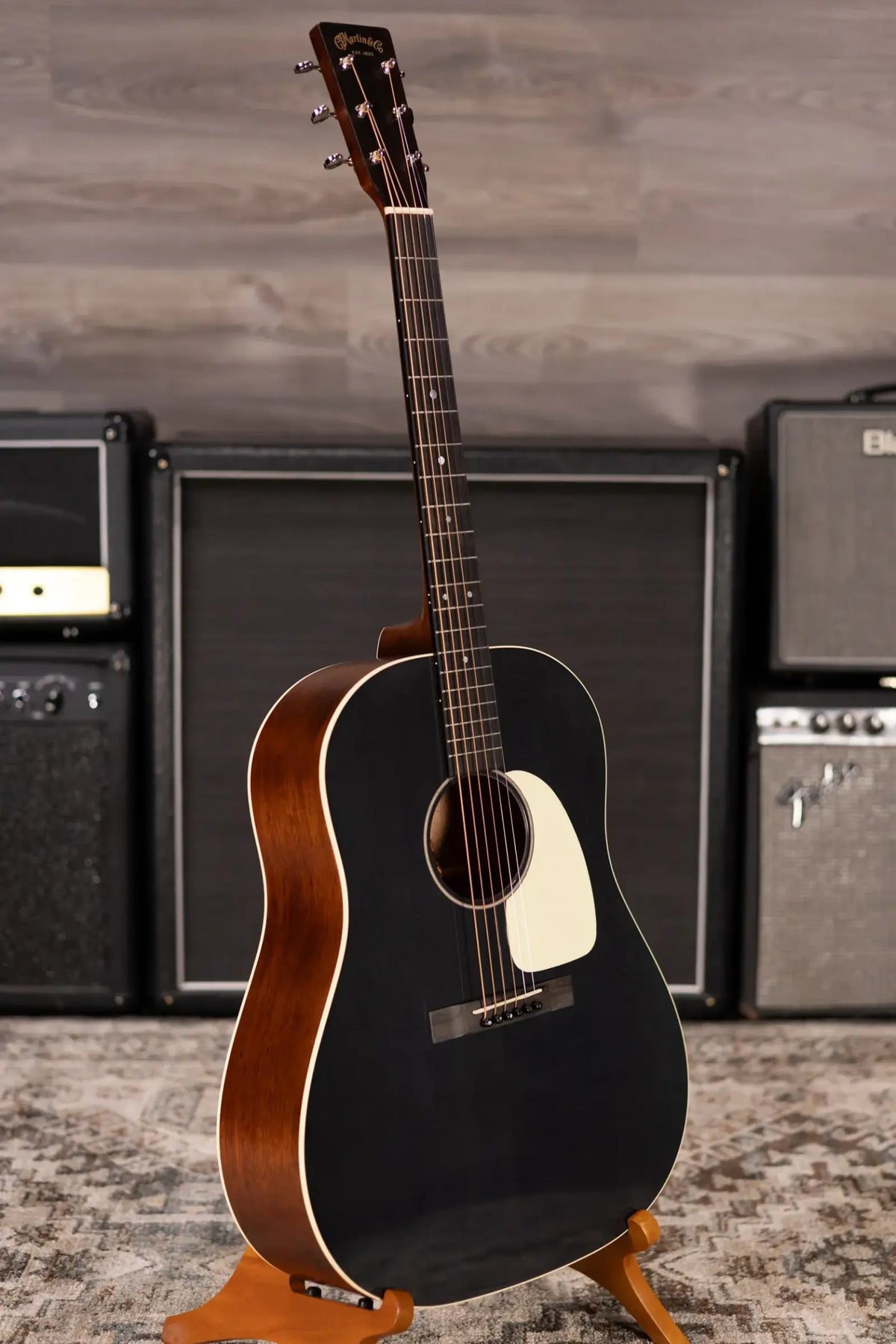 Martin DSS16E Acoustic/Electric Guitar - Black Smoke with Gig Bag