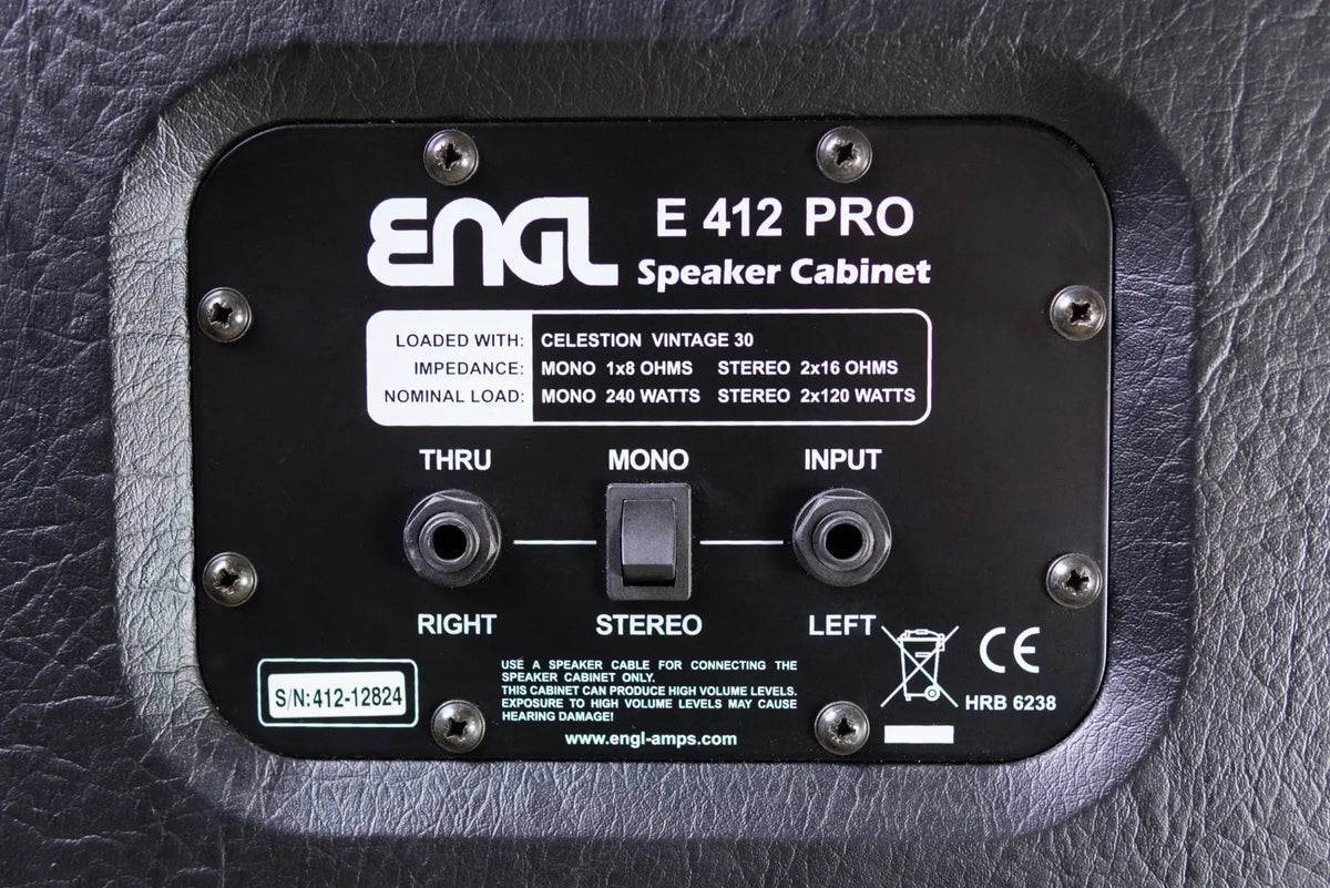 ENGL E 412 PRO 240 Watt 4x12" Speaker Cabinet Loaded with Celestion Vintage 30's - Used