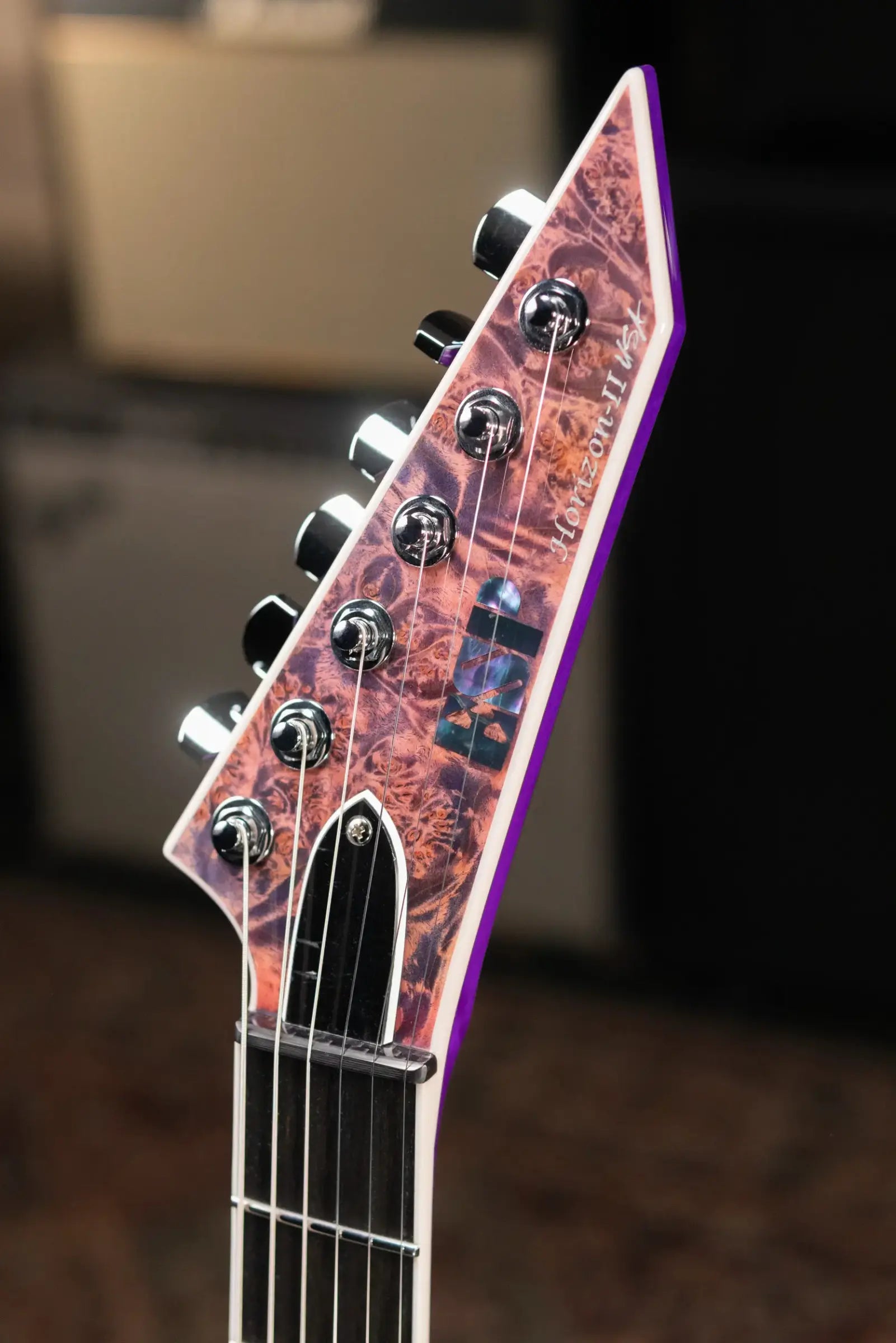 ESP Custom Shop USA Limited Edition Horizon II Electric Guitar - Pink Carmine with Hardshell Case