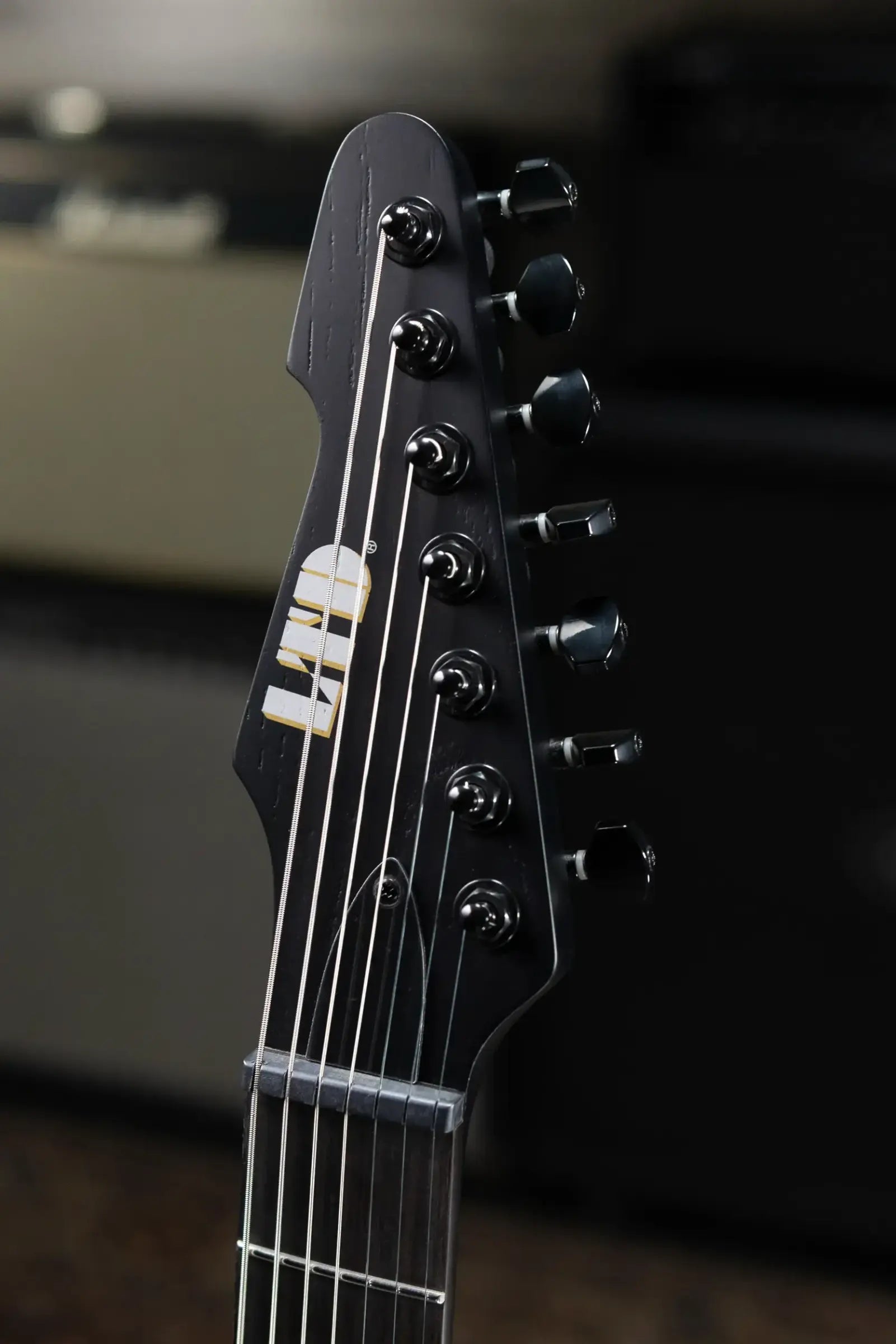 ESP LTD Alex Wade XJ Signature 7-String Baritone Electric Guitar - Black Satin with Hardshell Case