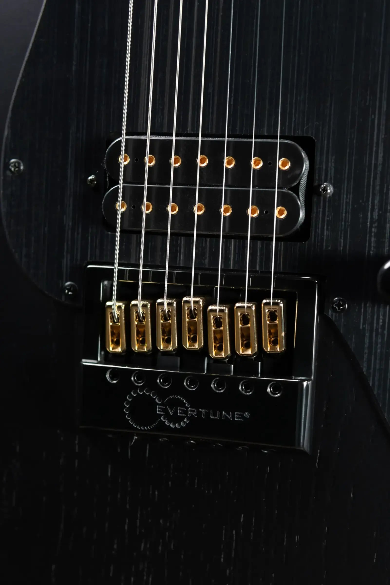 ESP LTD Alex Wade XJ Signature 7-String Baritone Electric Guitar - Black Satin with Hardshell Case