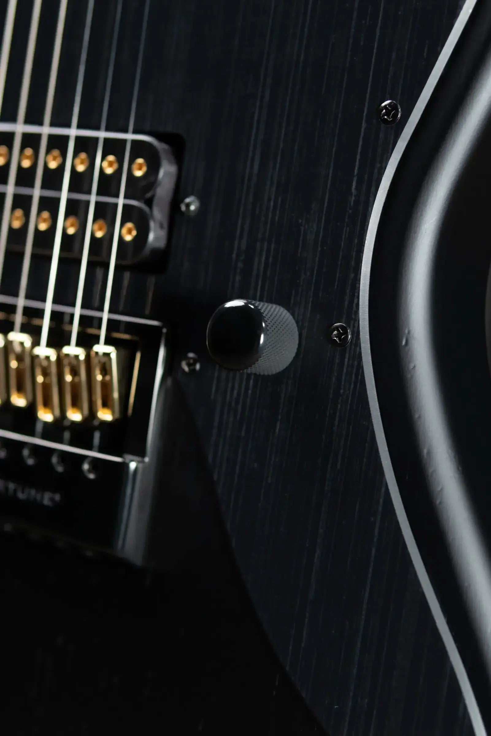 ESP LTD Alex Wade XJ Signature 7-String Baritone Electric Guitar - Black Satin with Hardshell Case