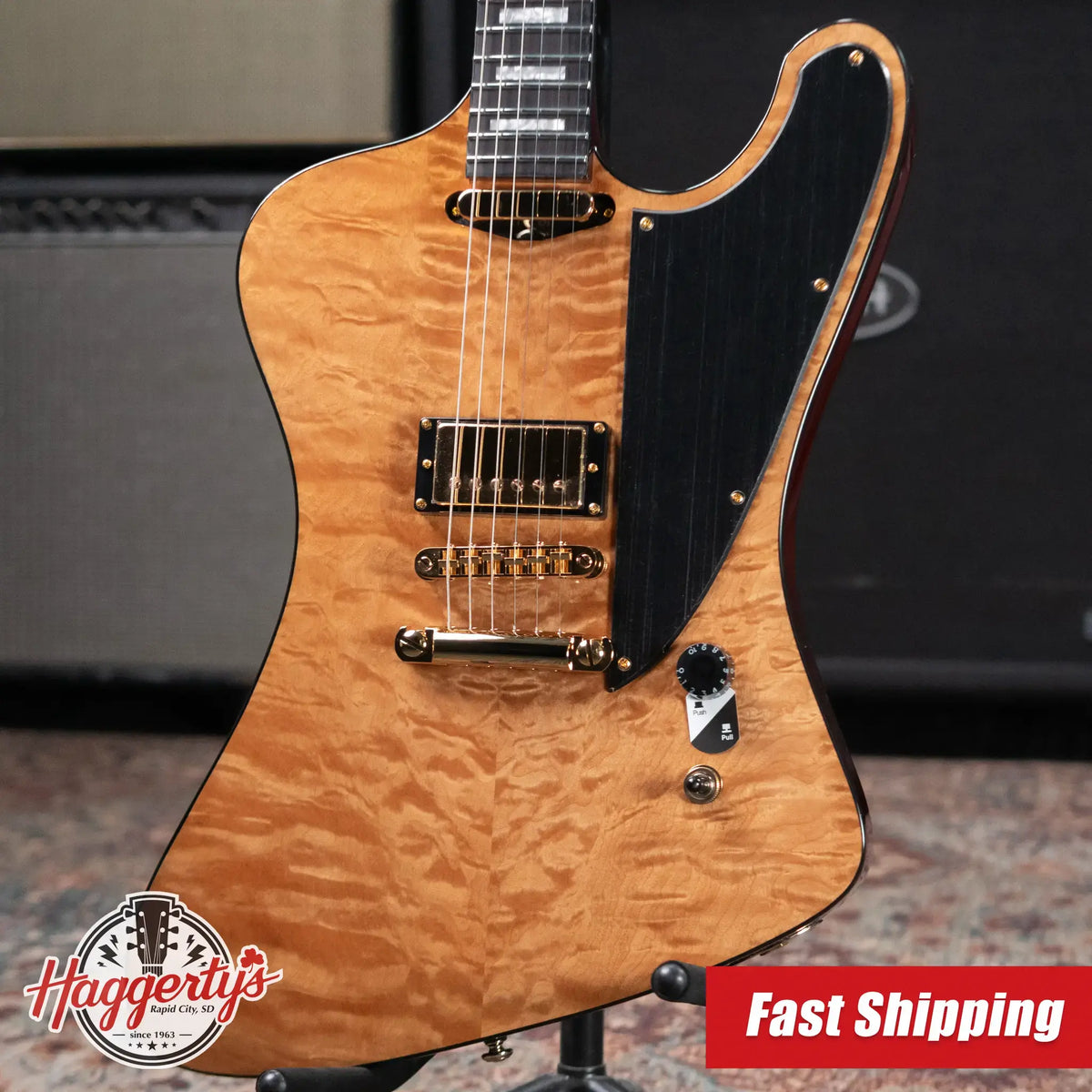 ESP LTD Caleb Shomo CS-II Phoenix Signature Electric Guitar - Vintage Natural with Hardshell Case