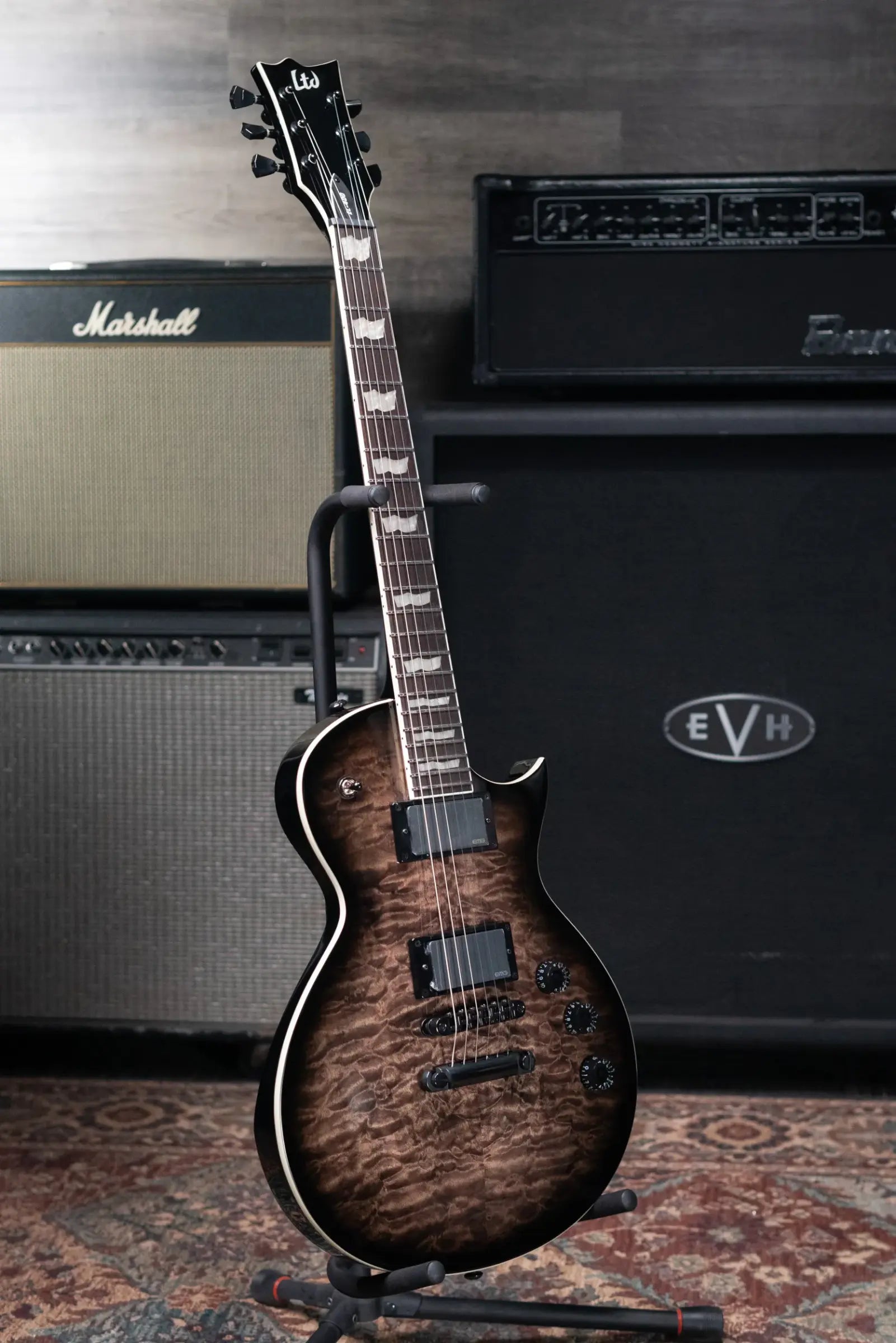 ESP LTD EC-400 QM Electric Guitar - See Thru Black Sunburst