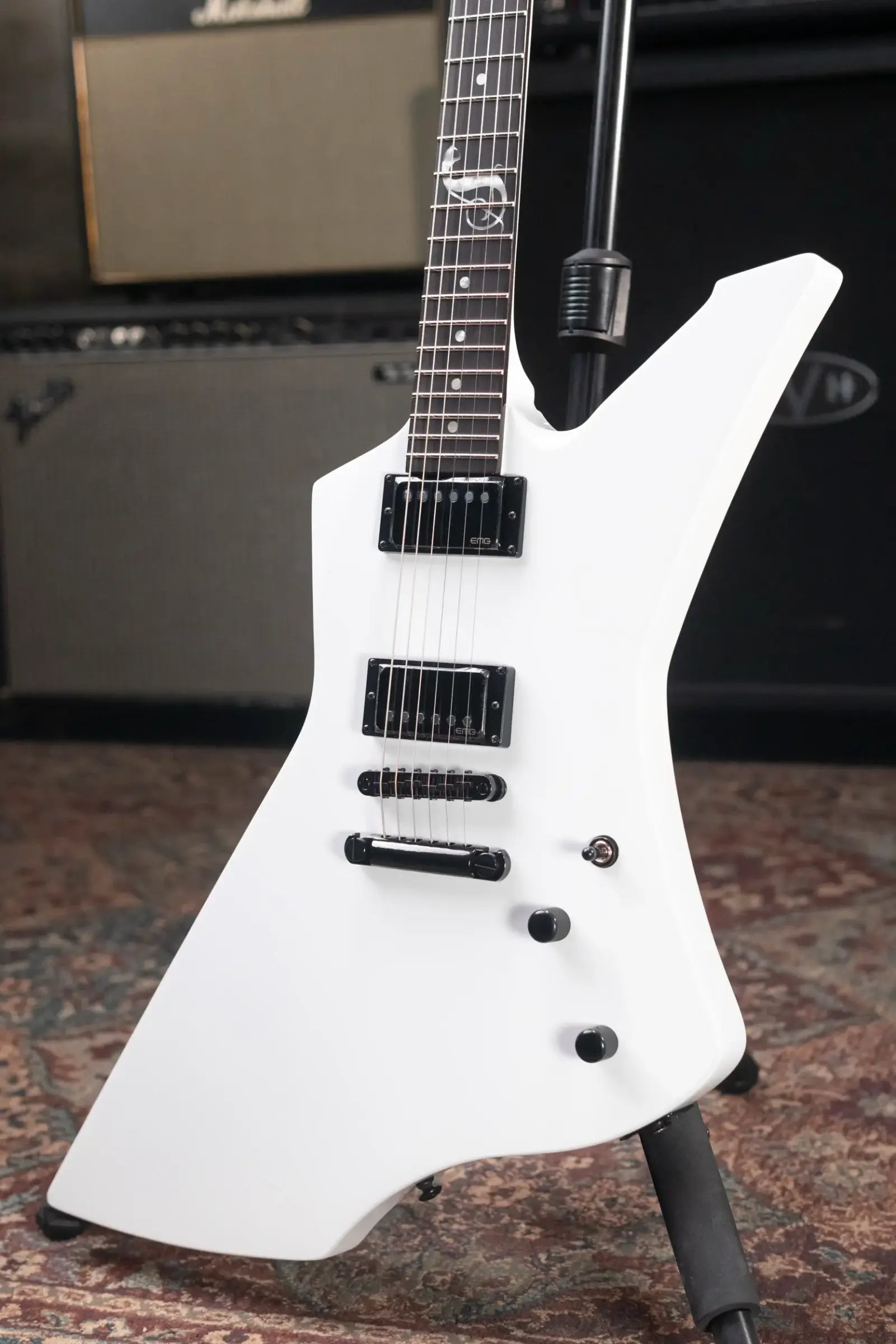ESP LTD James Hetfield Signature Snakebyte Electric Guitar - Snow White with Hardshell Case