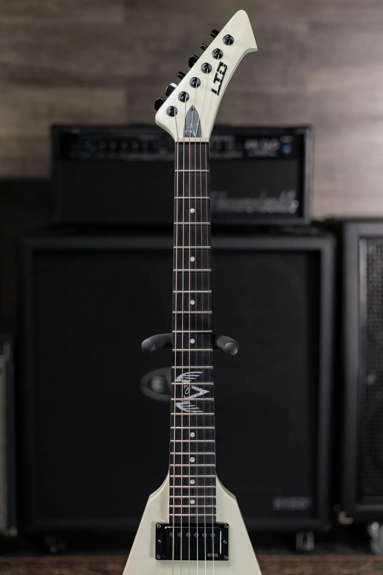 ESP LTD James Hetfield Signature Vulture Electric Guitar - Olympic White with Hardshell Case - Used