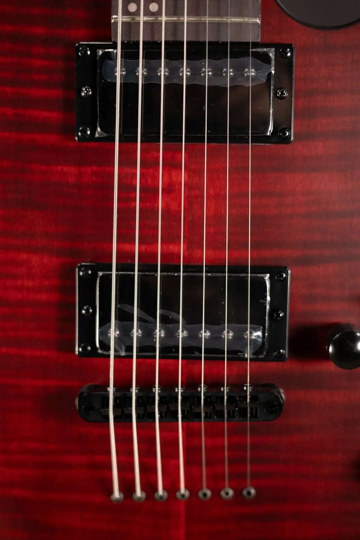 ESP LTD M-207DX Baritone 7-String Electric Guitar - Crimson Satin