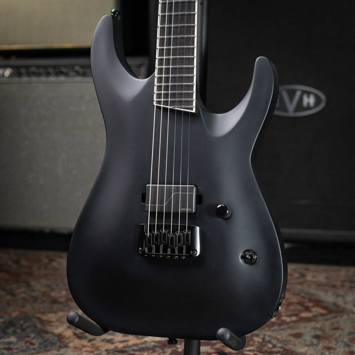 ESP LTD Mick Thomson MT-1 Electric Guitar - Black Satin with Hardshell Case