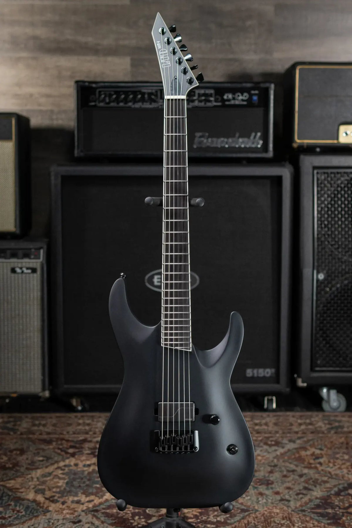 ESP LTD Mick Thomson MT-1 Electric Guitar - Black Satin with Hardshell Case