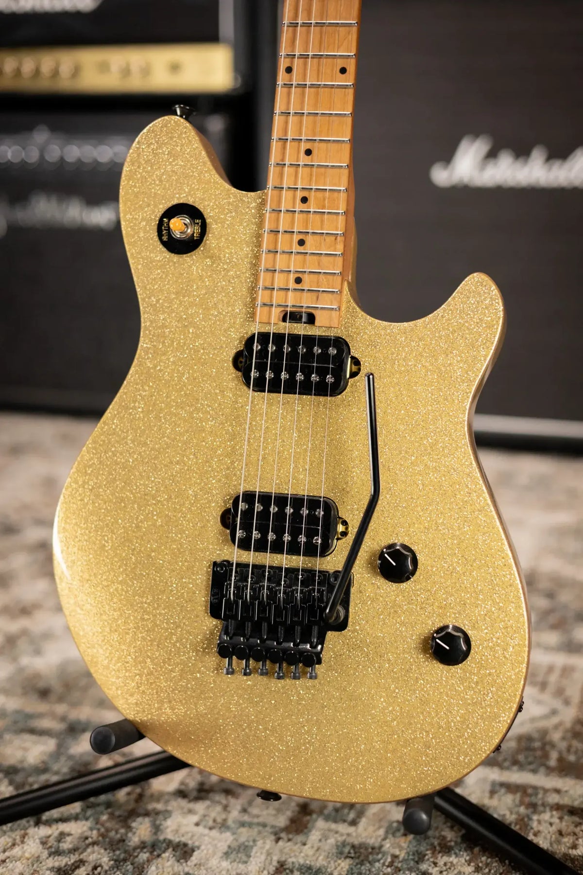 EVH Wolfgang Standard Electric Guitar - Gold Sparkle - with Epiphone Gig Bag - Used