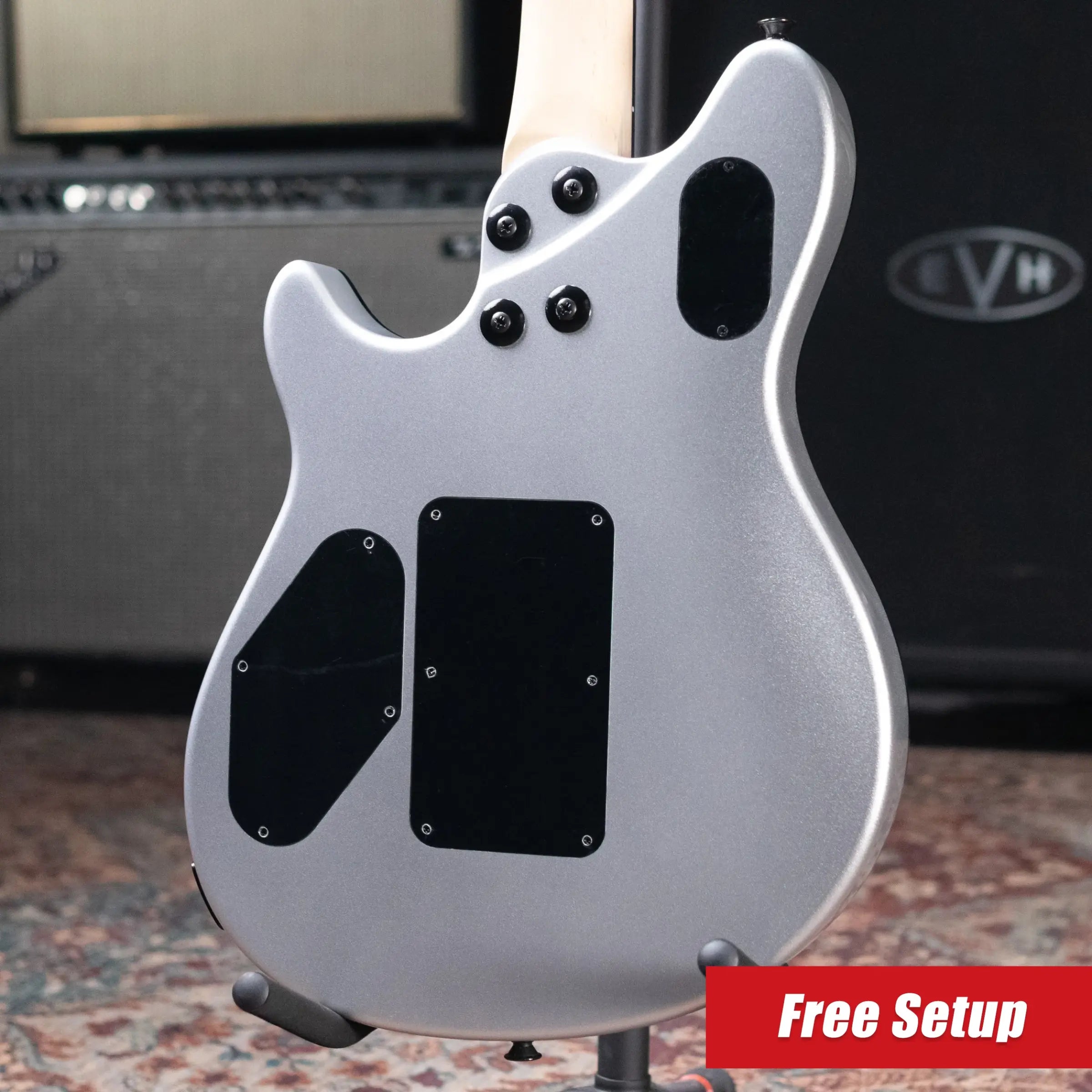 EVH Wolfgang USA Electric Guitar - Silver with Hardshell Case