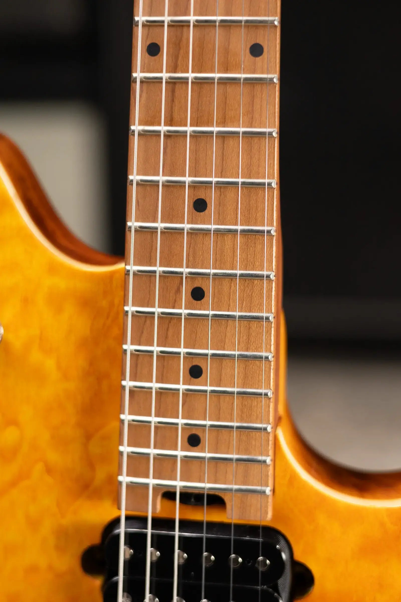 EVH Wolfgang WG Standard QM Electric Guitar - Transparent Amber