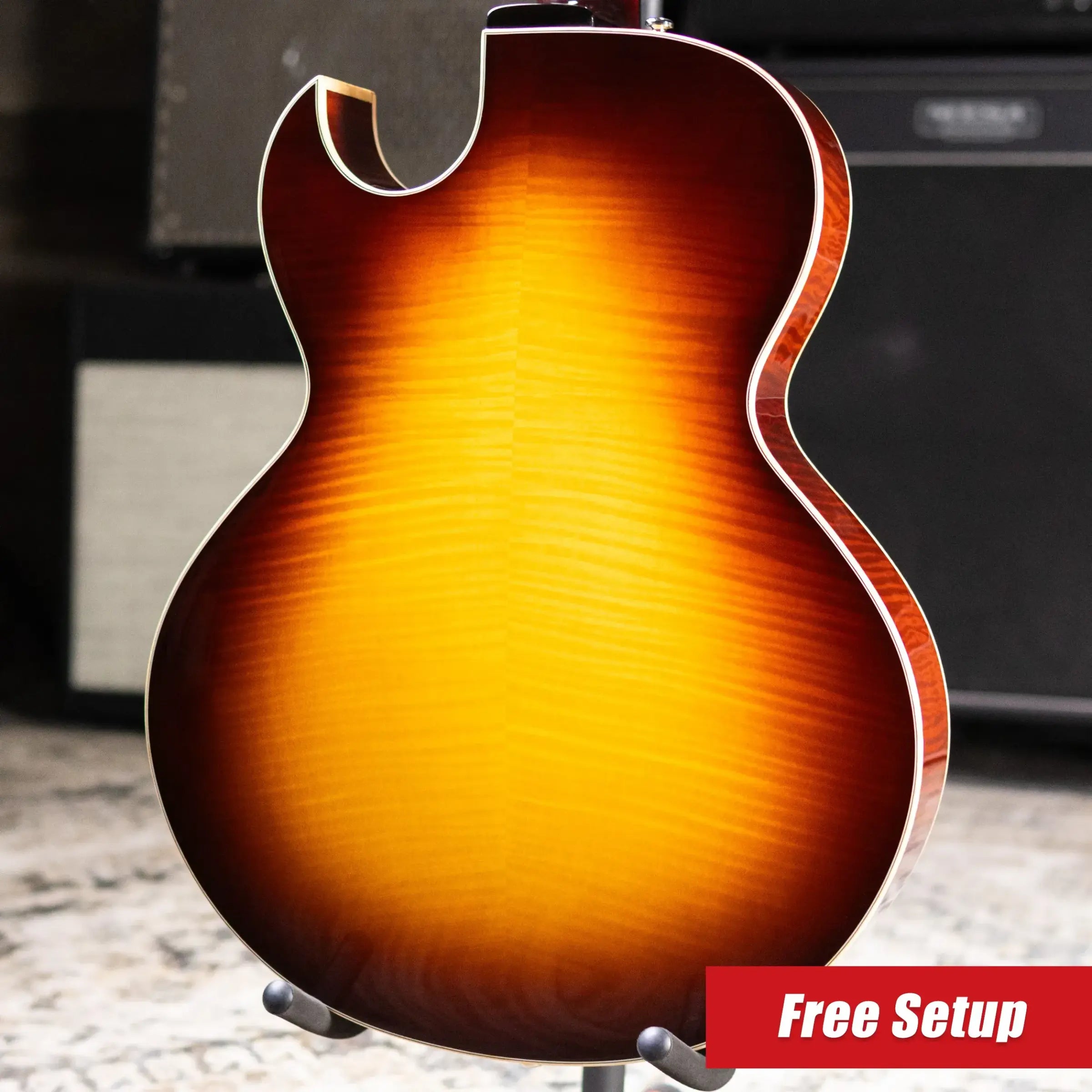 Eastman AR480CE-SB John Pisano Signature Archtop Hollowbody Electric Guitar - Sunburst with Hardshell Case