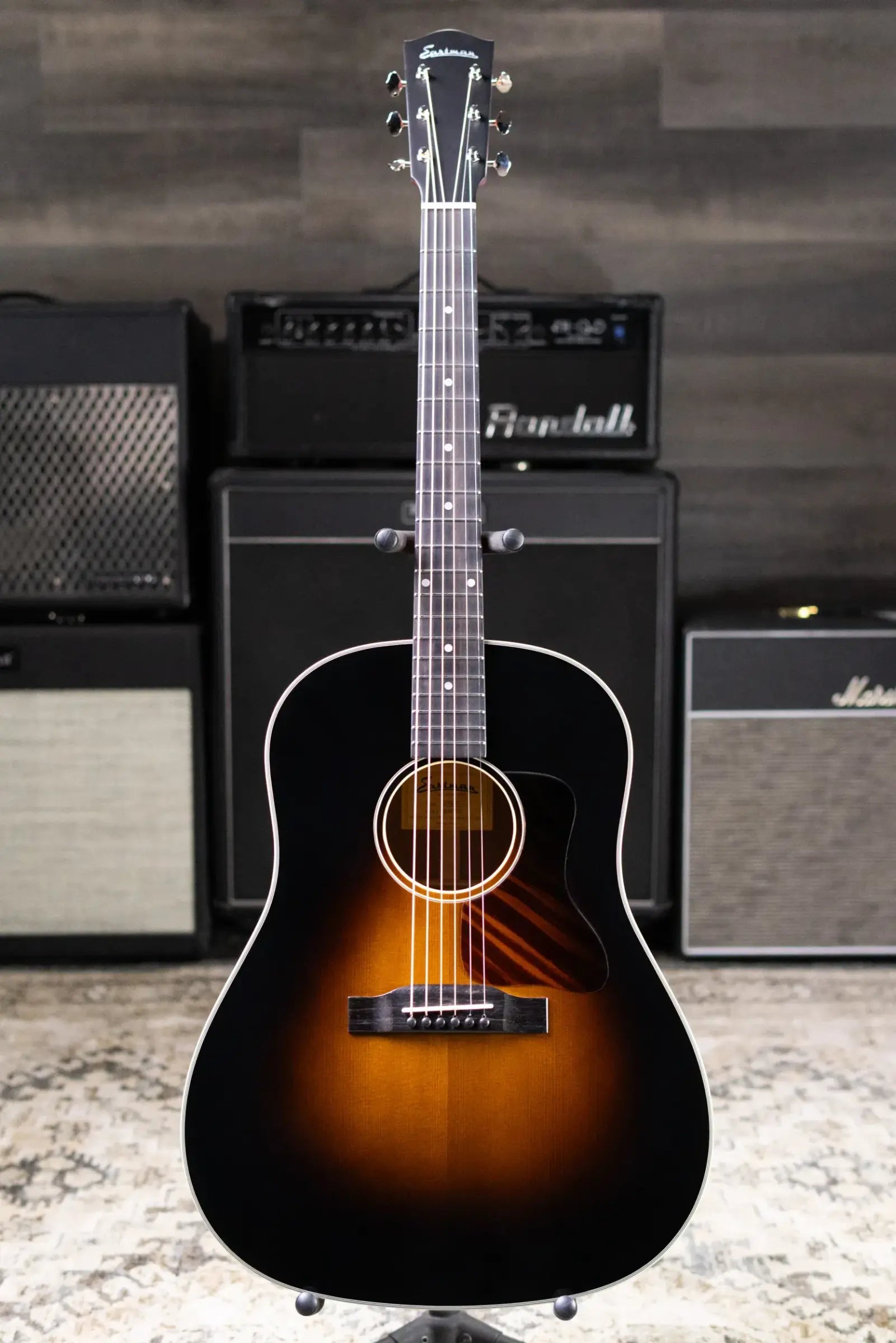 Eastman E10SS-TC Thermo-Cured Dreadnought Acoustic Guitar - Sunburst with Hardshell Case