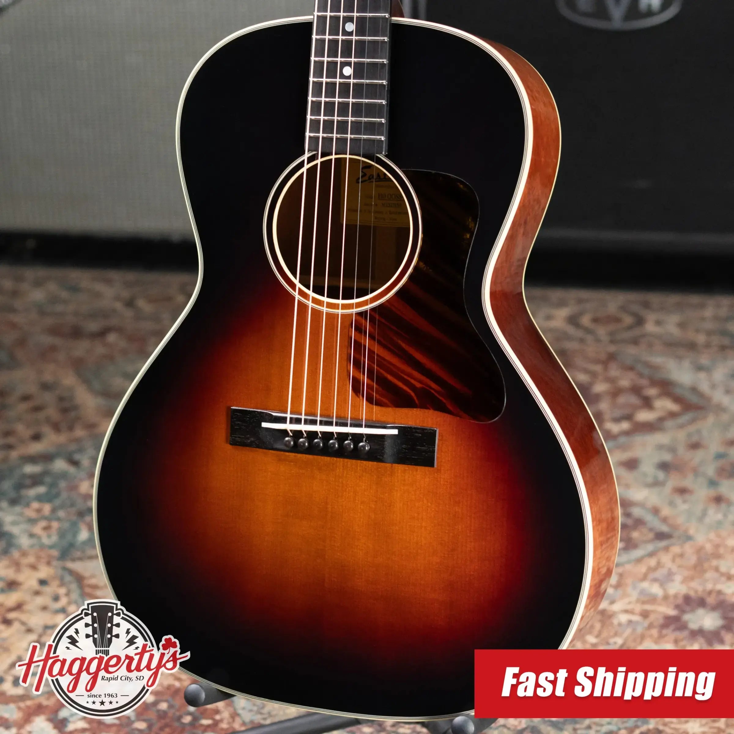 Eastman E10 OOSS-TC Acoustic Guitar - Sunburst with Hardshell Case