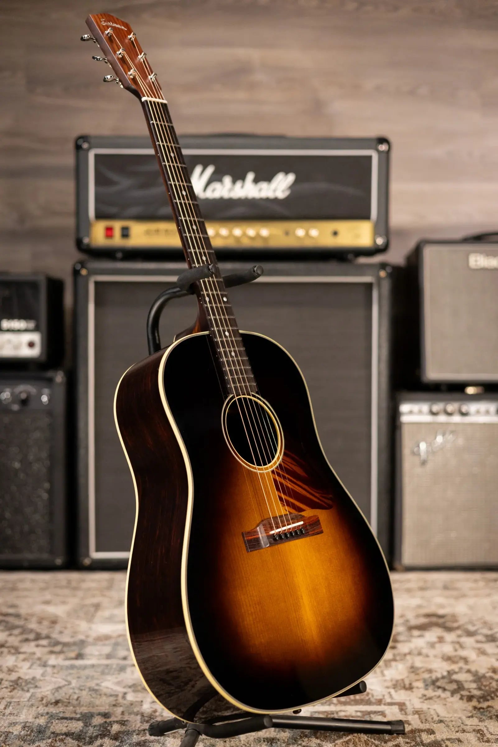 Eastman E20SS-TC Thermo-Cured Dreadnought Acoustic Guitar - Sunburst with Hardshell Case