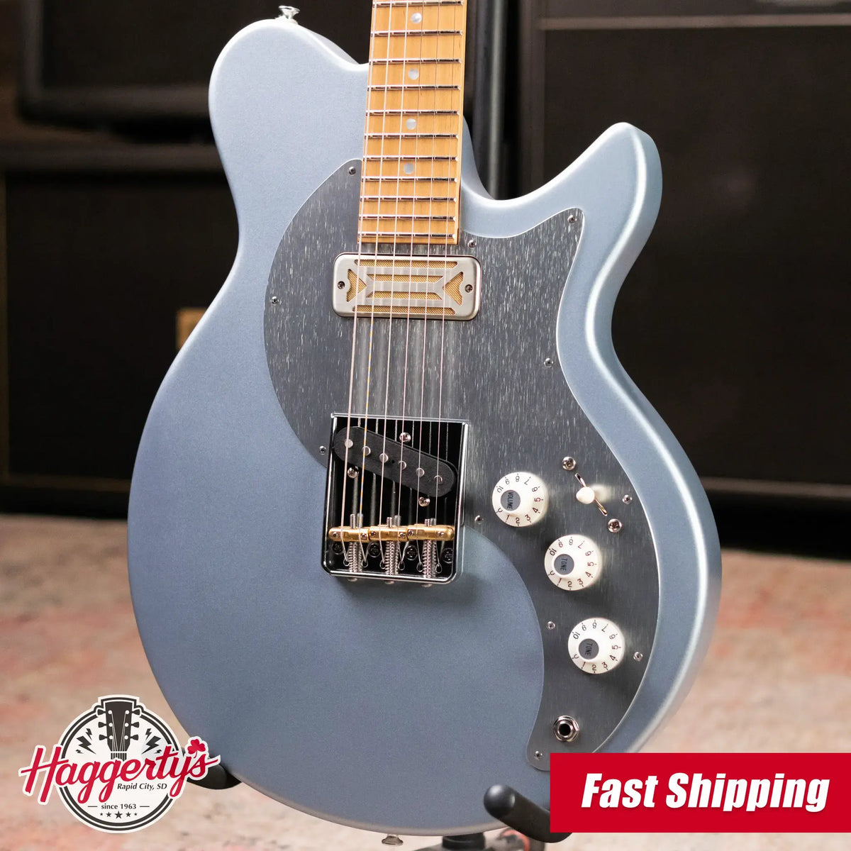 Eastman FT-SC'52-IBM FullerTone Series SC Electric Guitar - Ice Blue Metallic with Gig Bag