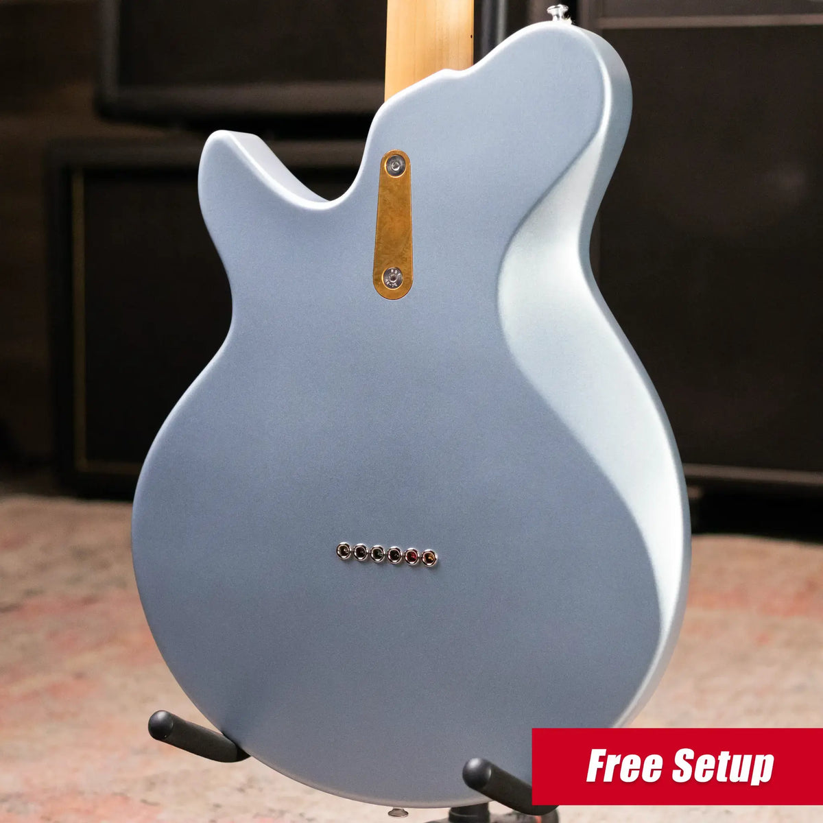 Eastman FT-SC'52-IBM FullerTone Series SC Electric Guitar - Ice Blue Metallic with Gig Bag