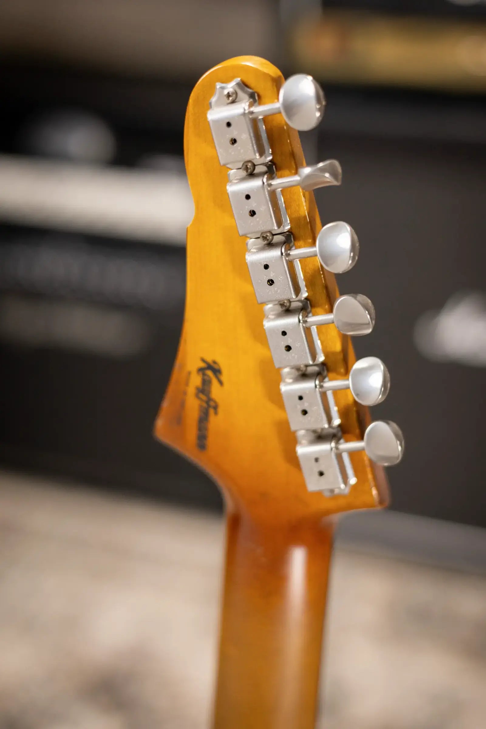 Eastman Kauffmann Series SC Deluxe - Made in Holland - Heavy Relic Electric Guitar - Ice Blue Metallic over Target Sunburst with Padded Gig Bag