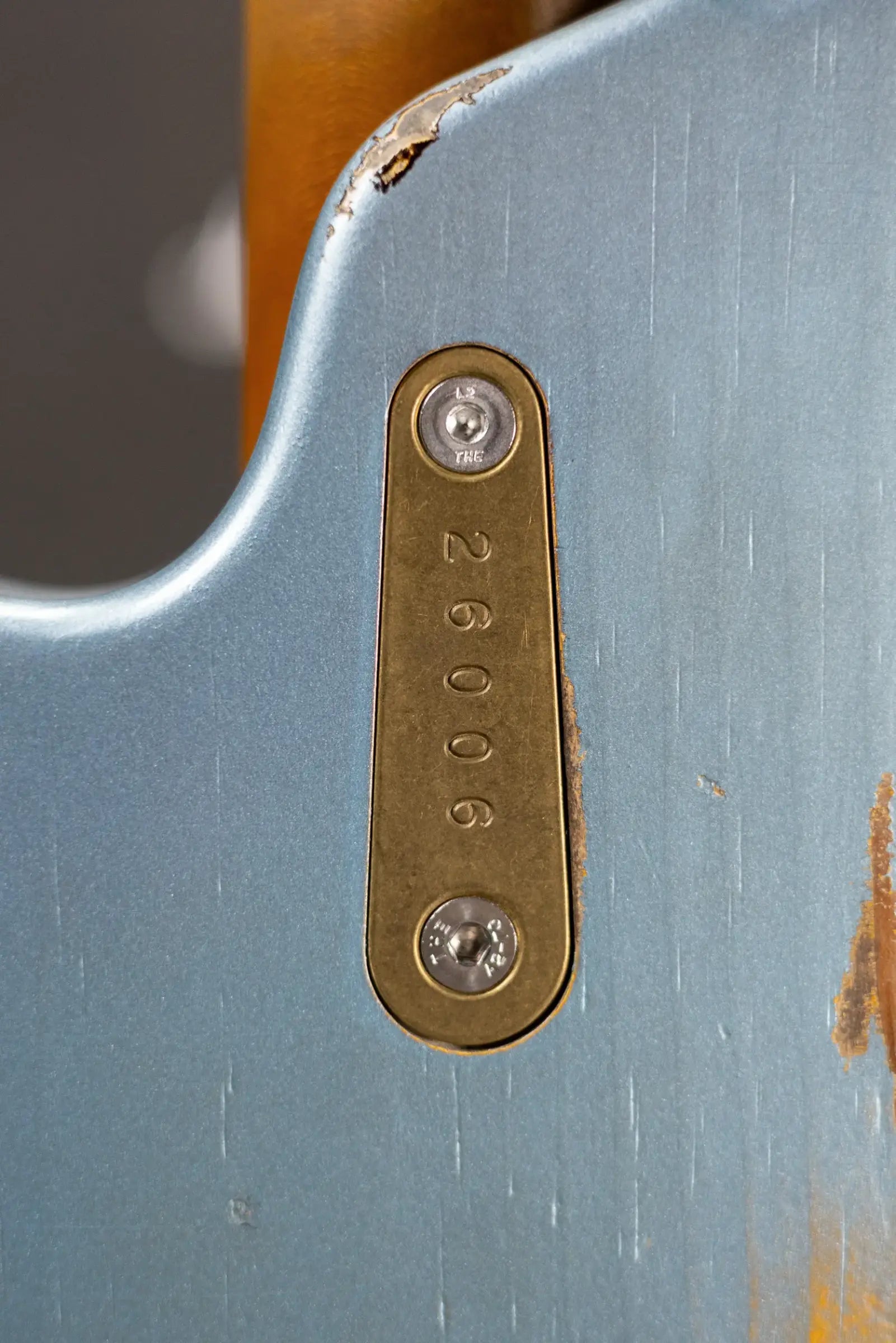 Eastman Kauffmann Series SC Deluxe - Made in Holland - Heavy Relic Electric Guitar - Ice Blue Metallic over Target Sunburst with Padded Gig Bag