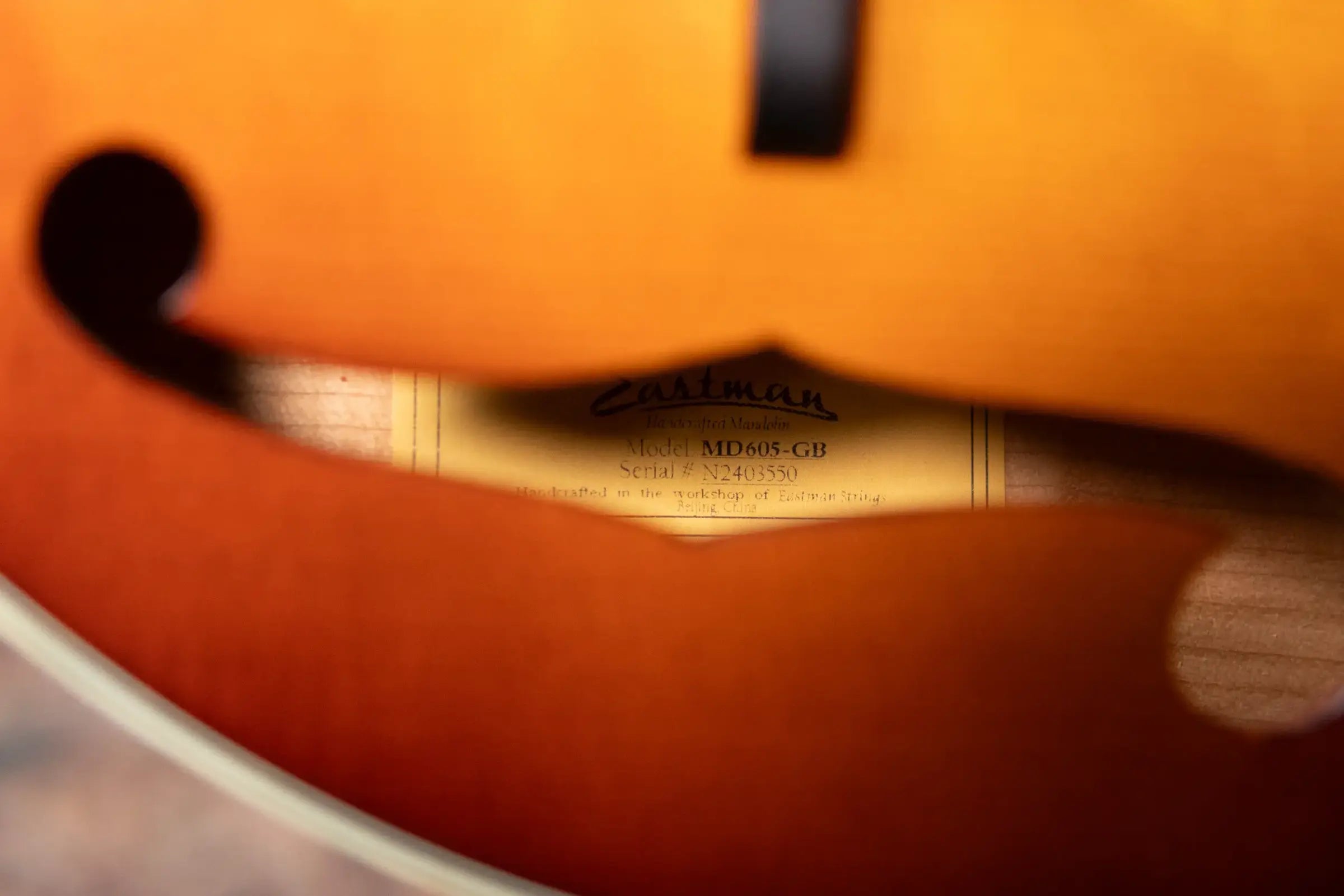 Eastman MD605-GB A-Style Acoustic/Electric Mandolin - Goldburst with Hardshell Case