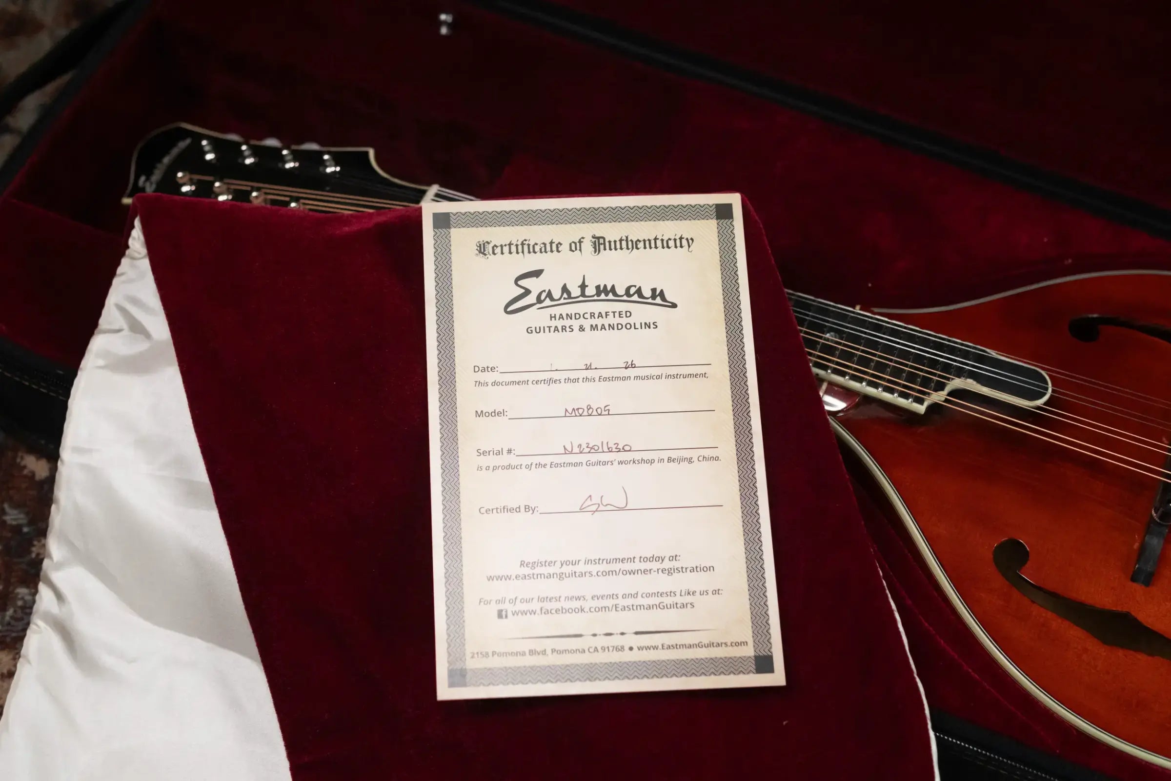 Eastman MD805 A-Style Mandolin with Softshell Case