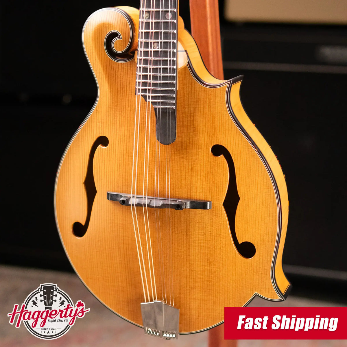 Eastman MD915-BD F-Style Mandolin - Blonde with Hardshell Case
