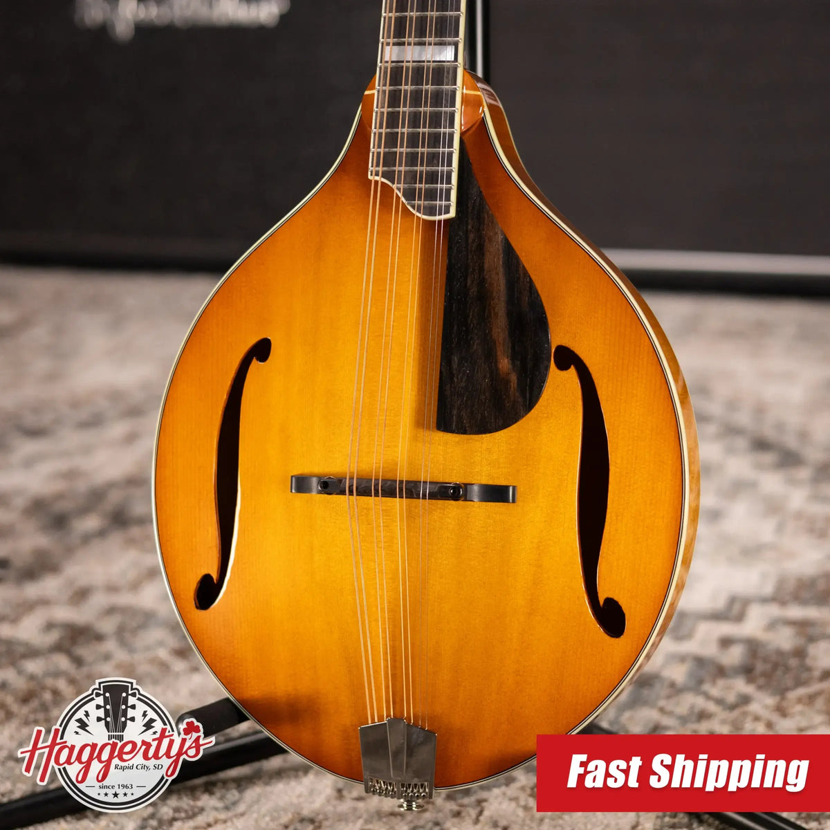 Eastman MDO605-GB A-Style Acoustic/Electric Octave Mandolin - Goldburst with Hardshell Case