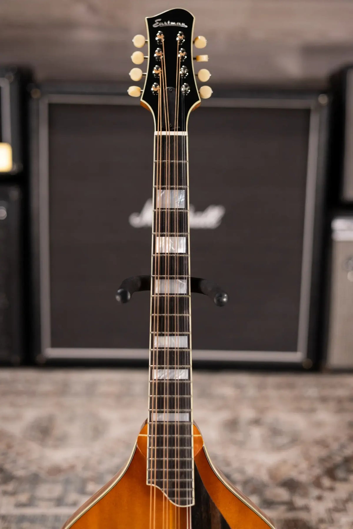 Eastman MDO605-GB A-Style Acoustic/Electric Octave Mandolin - Goldburst with Hardshell Case