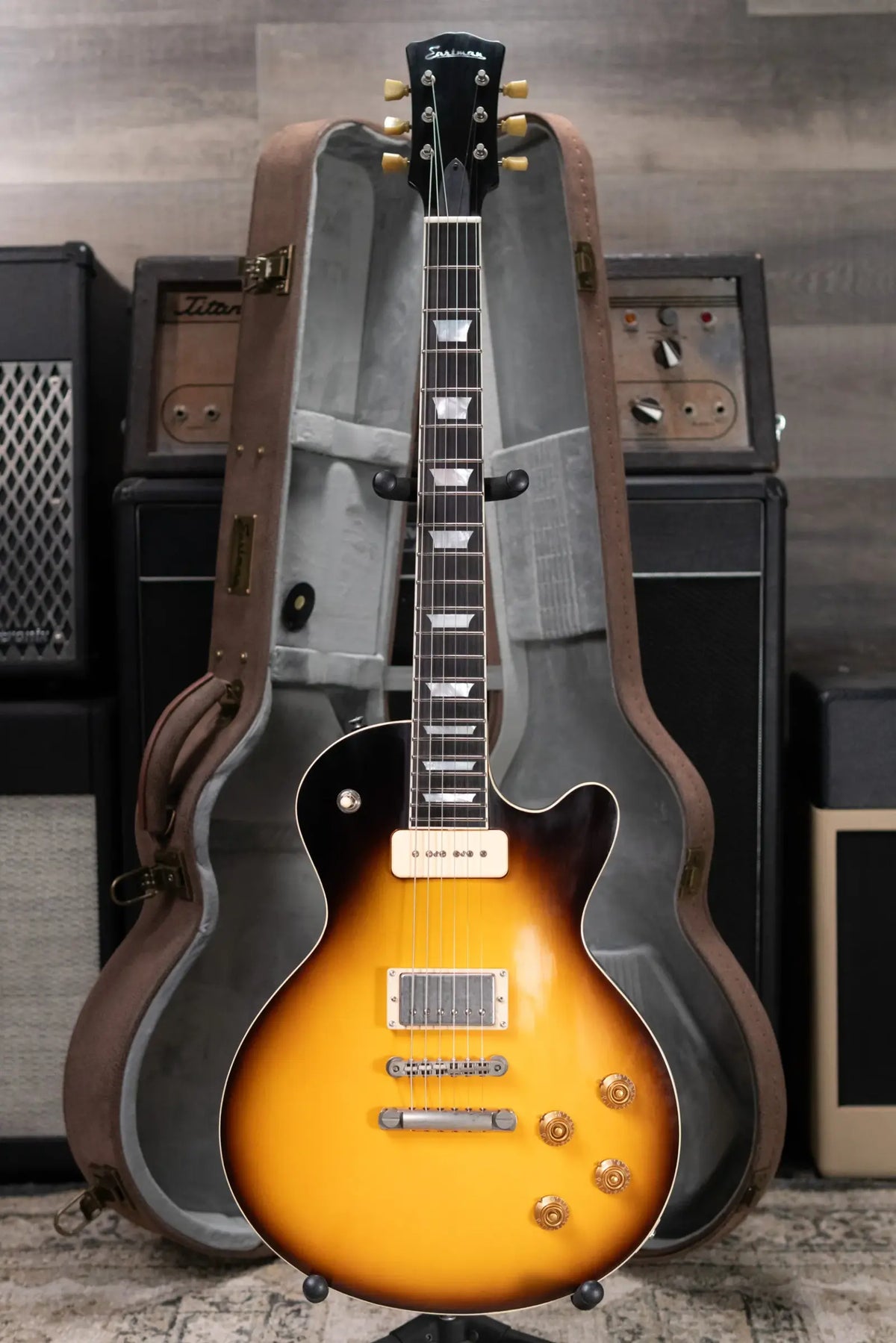 Eastman SB58/TV-LTD-SB Limited Edition Solid Body Electric Guitar - Sunburst with Hardshell Case