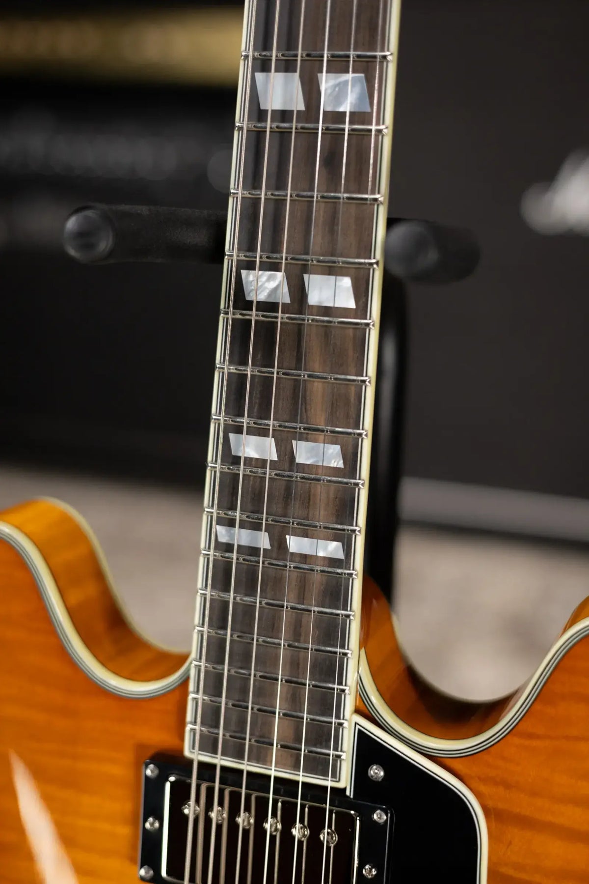 Eastman T486-GB 16" Thinline Electric Guitar - Goldburst with Hardshell Case