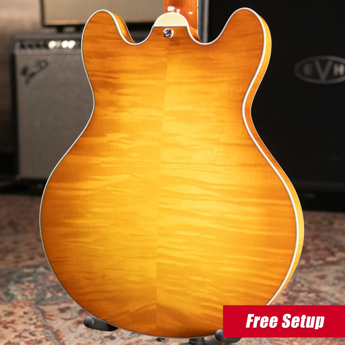 Eastman T486-GB Thinline Semi-hollowbody Electric Guitar - Goldburst with Hardshell Case