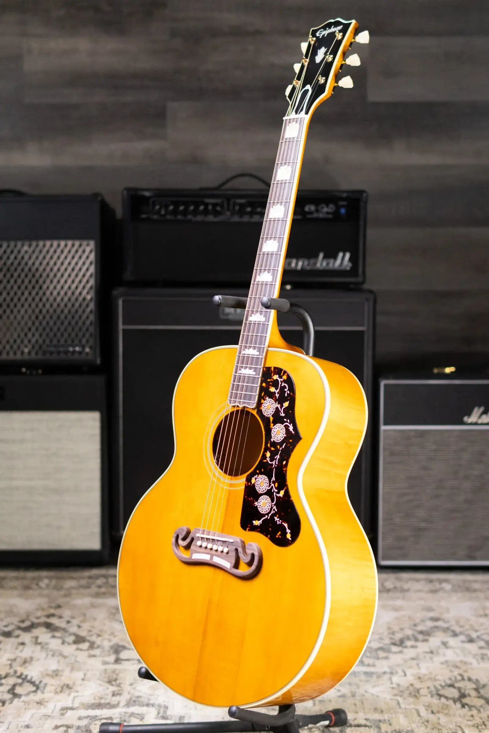 Epiphone 1957 SJ-200 Reissue Acoustic/Electric Guitar - Antique Natural with Hardshell Case