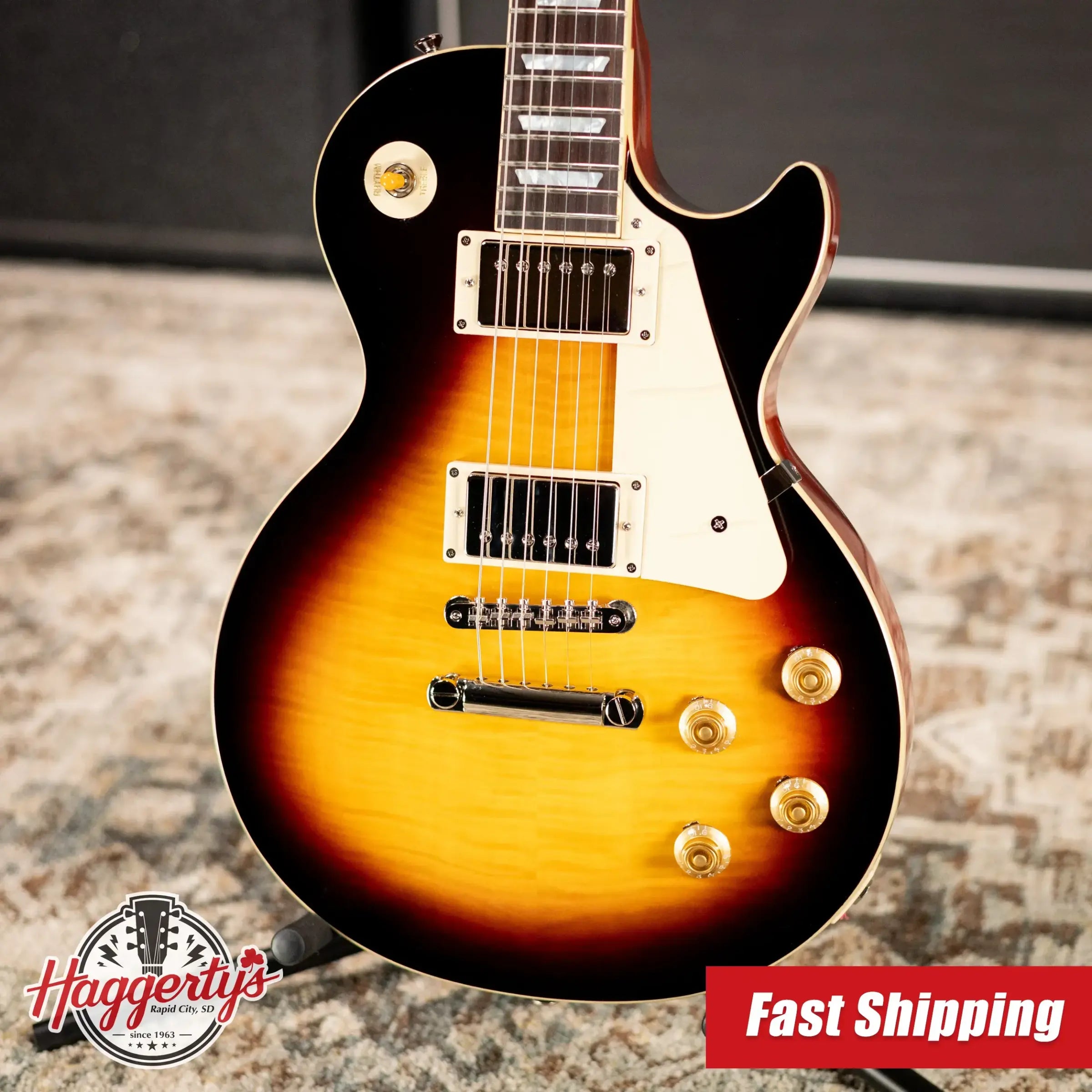 Epiphone 1959 Les Paul Standard Reissue Electric Guitar - Dark Burst with Hardshell Case
