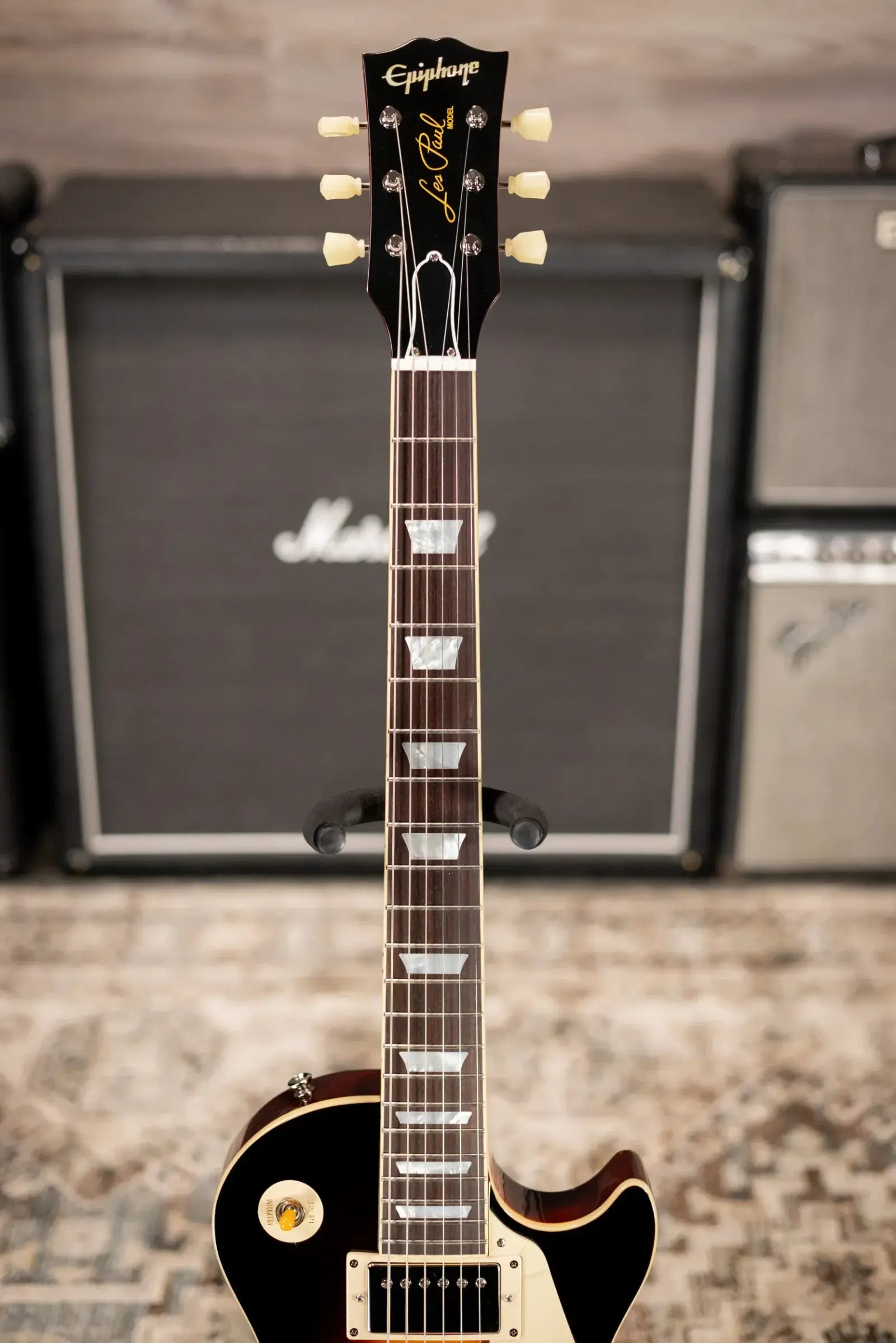 Epiphone 1959 Les Paul Standard Reissue Electric Guitar - Dark Burst with Hardshell Case