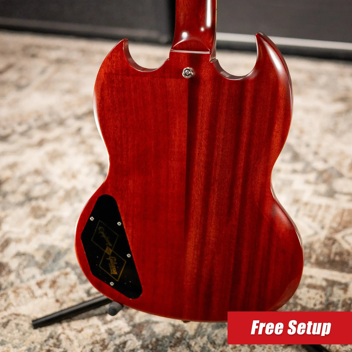 Epiphone 1964 SG Standard with Maestro Vibrola Reissue Electric Guitar - Cherry Red with Hardshell Case - Demo
