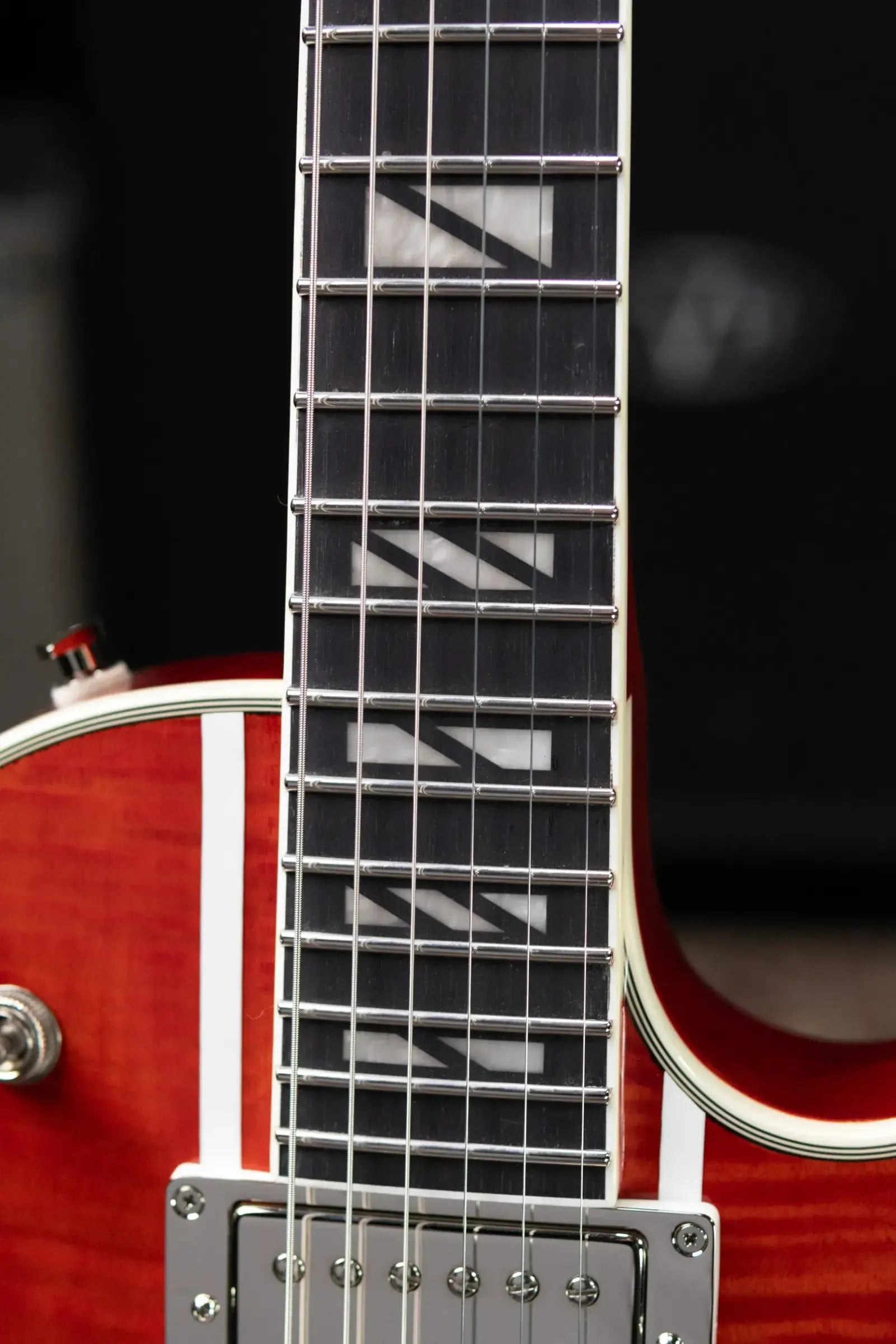 Epiphone Futura Les Paul Custom AAAA Figured Electric Guitar - Rally Red with Gig Bag
