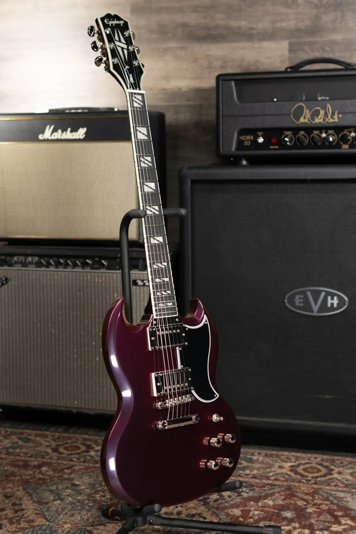 Epiphone Inspired By Gibson Futura SG Custom Electric Guitar - Midnight Ember Shift with Gig Bag