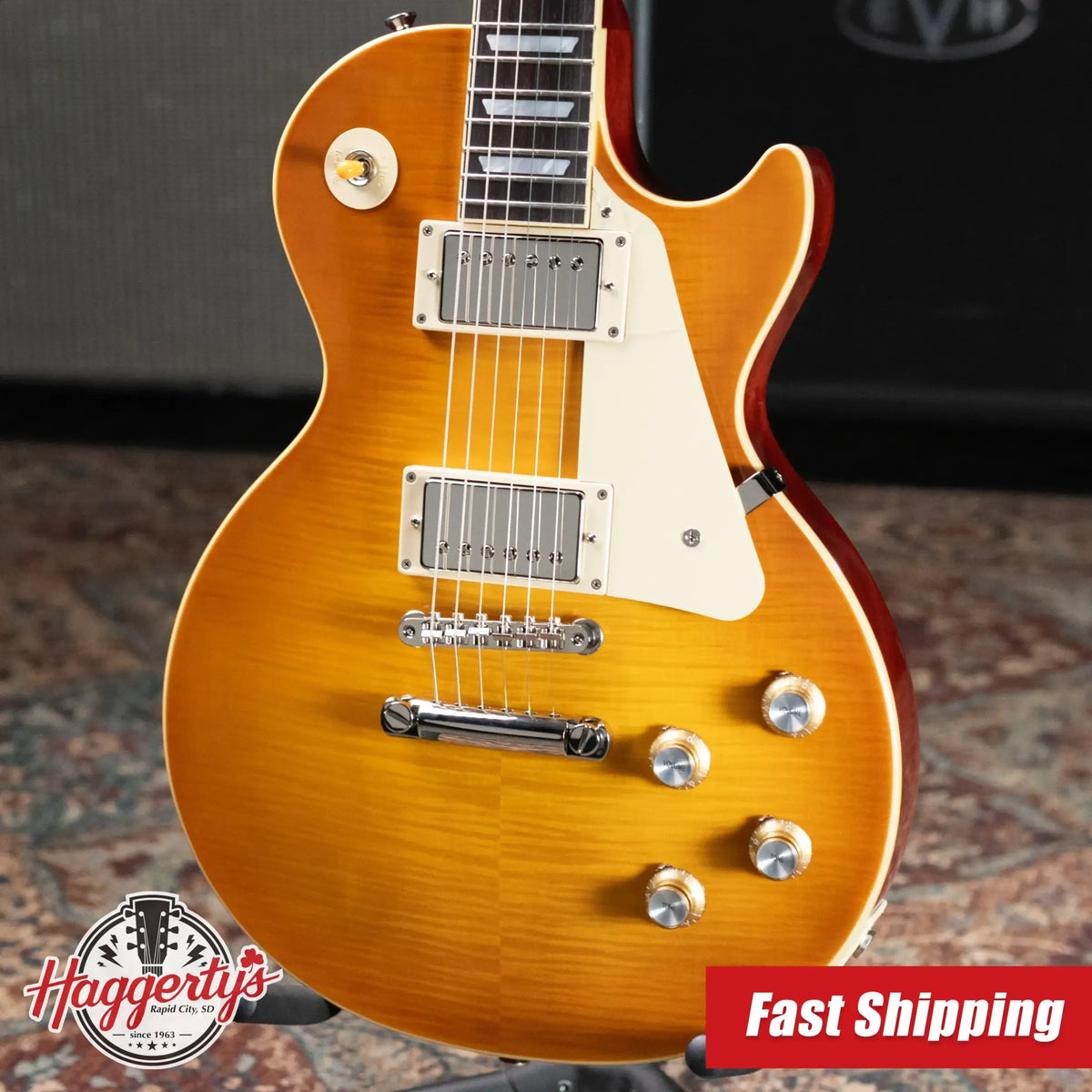 Epiphone Inspired by Gibson 1960 Les Paul Standard Reissue Electric Guitar - Iced Tea Burst with Hardshell Case
