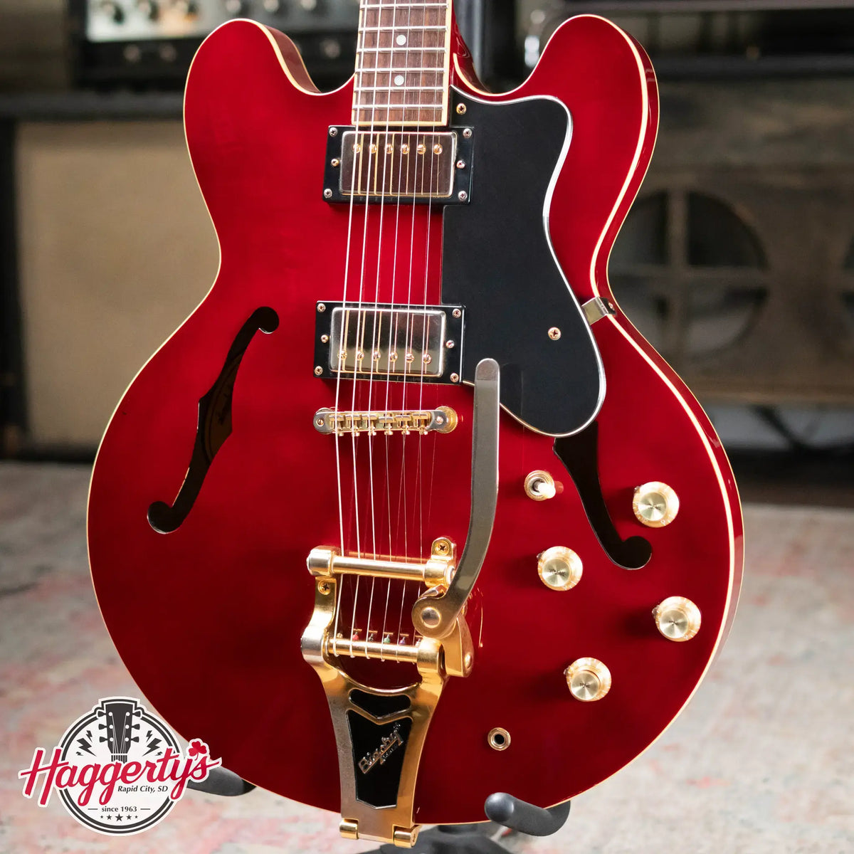 Epiphone Jorma Kaukonen Signature JA-Riviera Semi-Hollow Electric Guitar - Cherry with Hardshell Case - Used