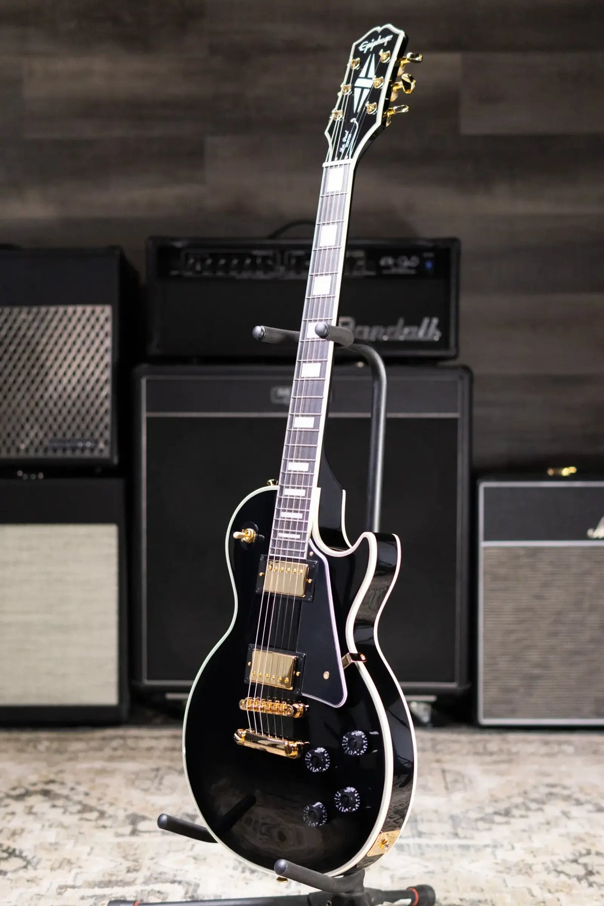 Epiphone Les Paul Custom Electric Guitar - Ebony with Gig Bag