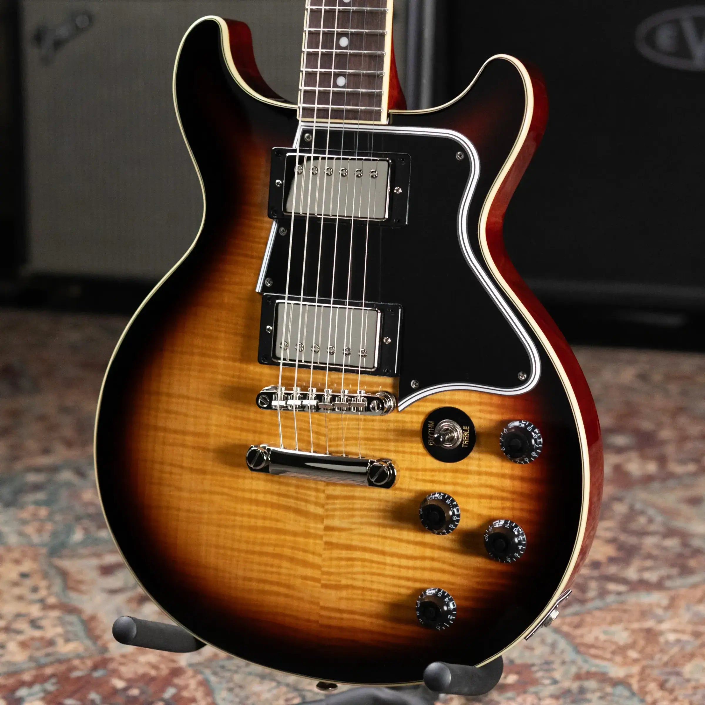 Epiphone Les Paul Special Double Cut Figured Electric Guitar - Bourbon Burst