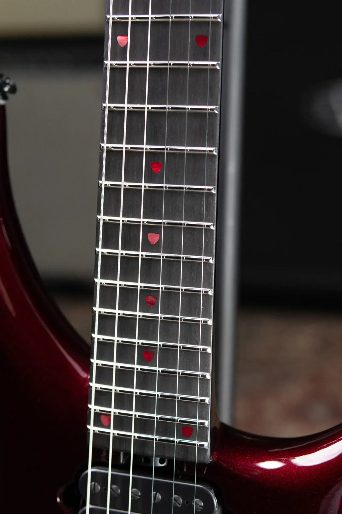 Ernie Ball Music Man Majesty 6 Premium Select Electric Guitar - Carnelian Red with Hard Bag